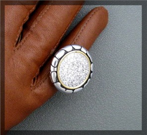 Ring Sterling Silver pave CZ Designer Look Ring