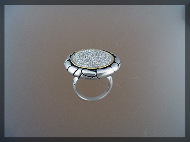Ring Sterling Silver pave CZ Designer Look Ring