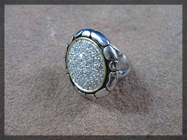 Ring Sterling Silver pave CZ Designer Look Ring