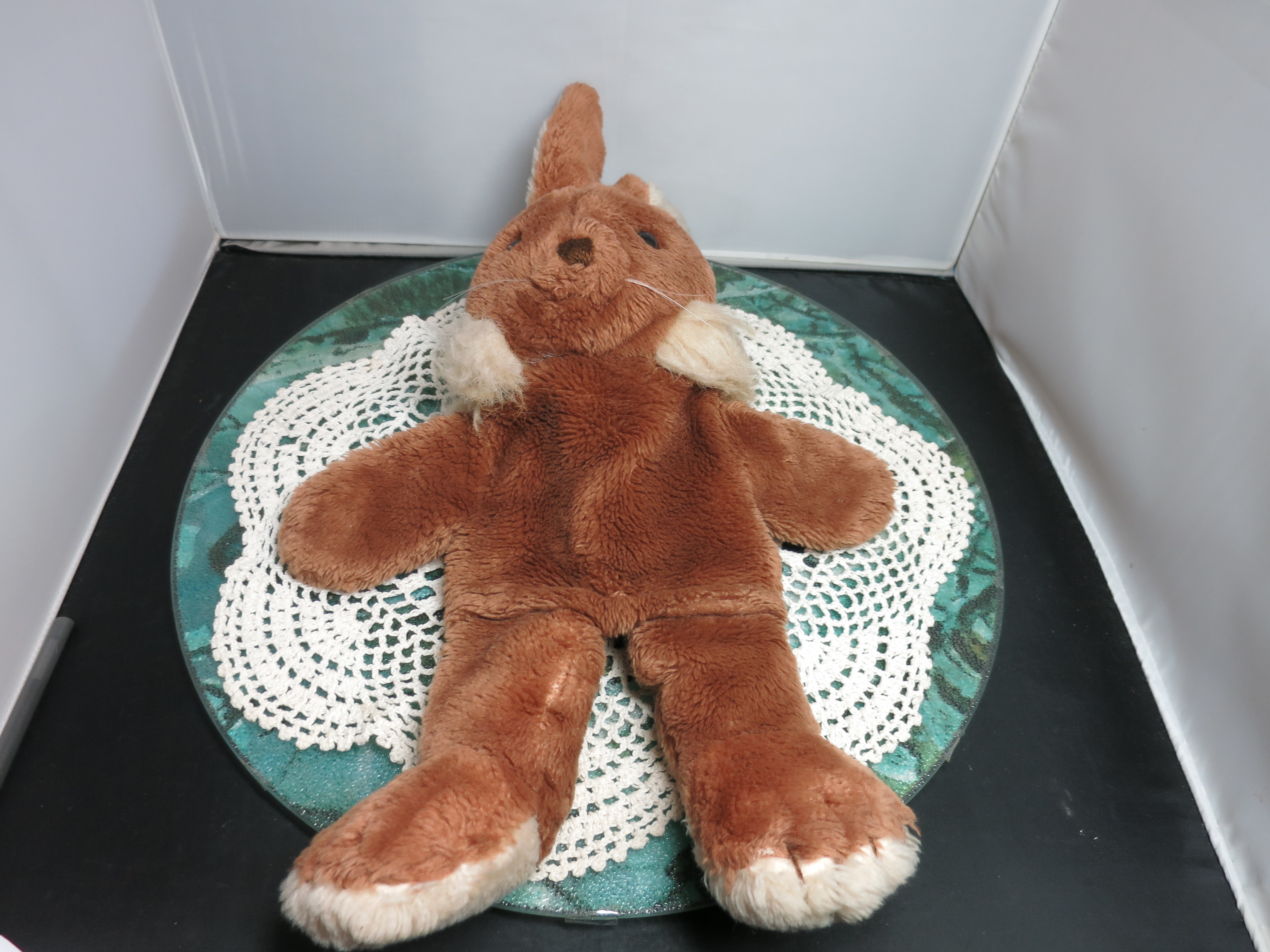 Vintage R. Dakin Bunny Rabbit Hand Puppet Stuffed Plush 1982