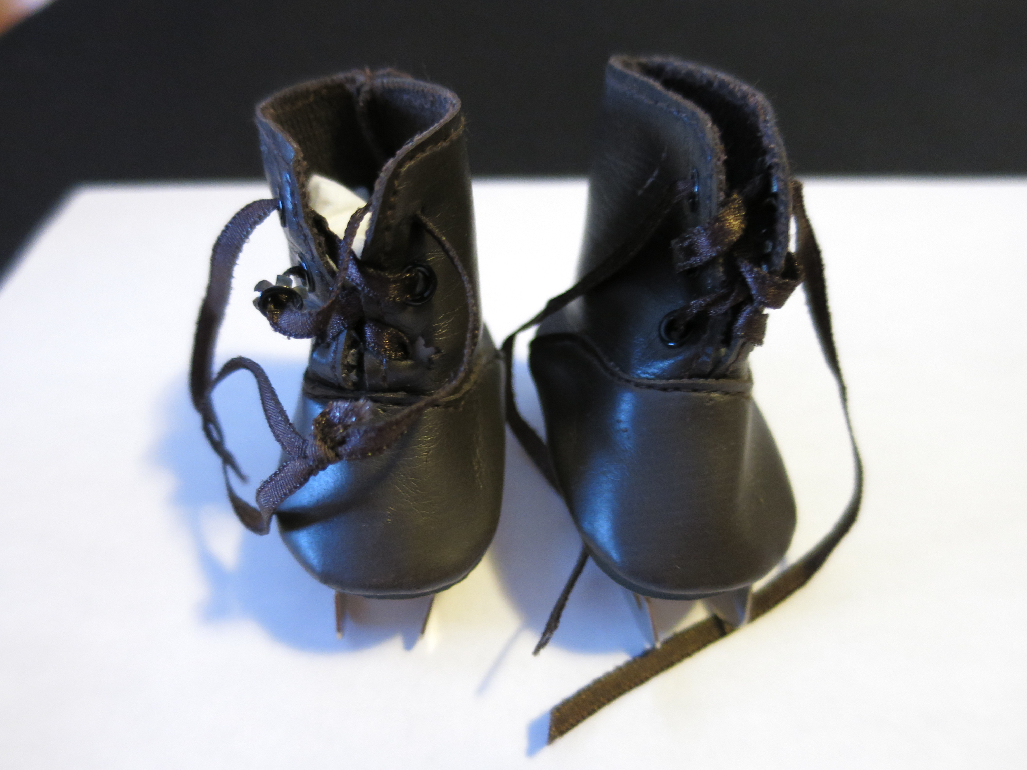 Doll Accessories Ice Skates boots double blade Brown