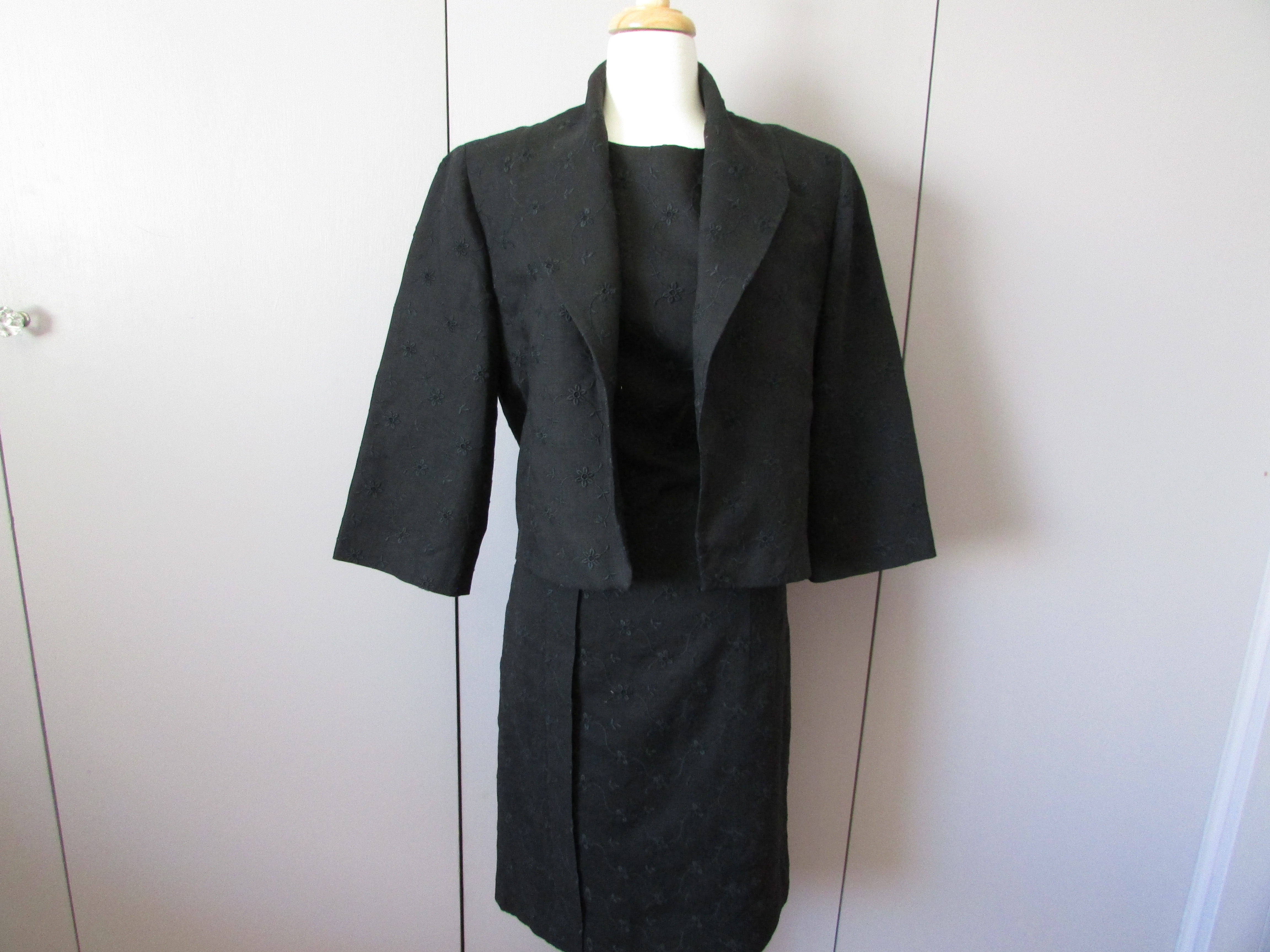Custom Original Irish Linen Black Suit Dress