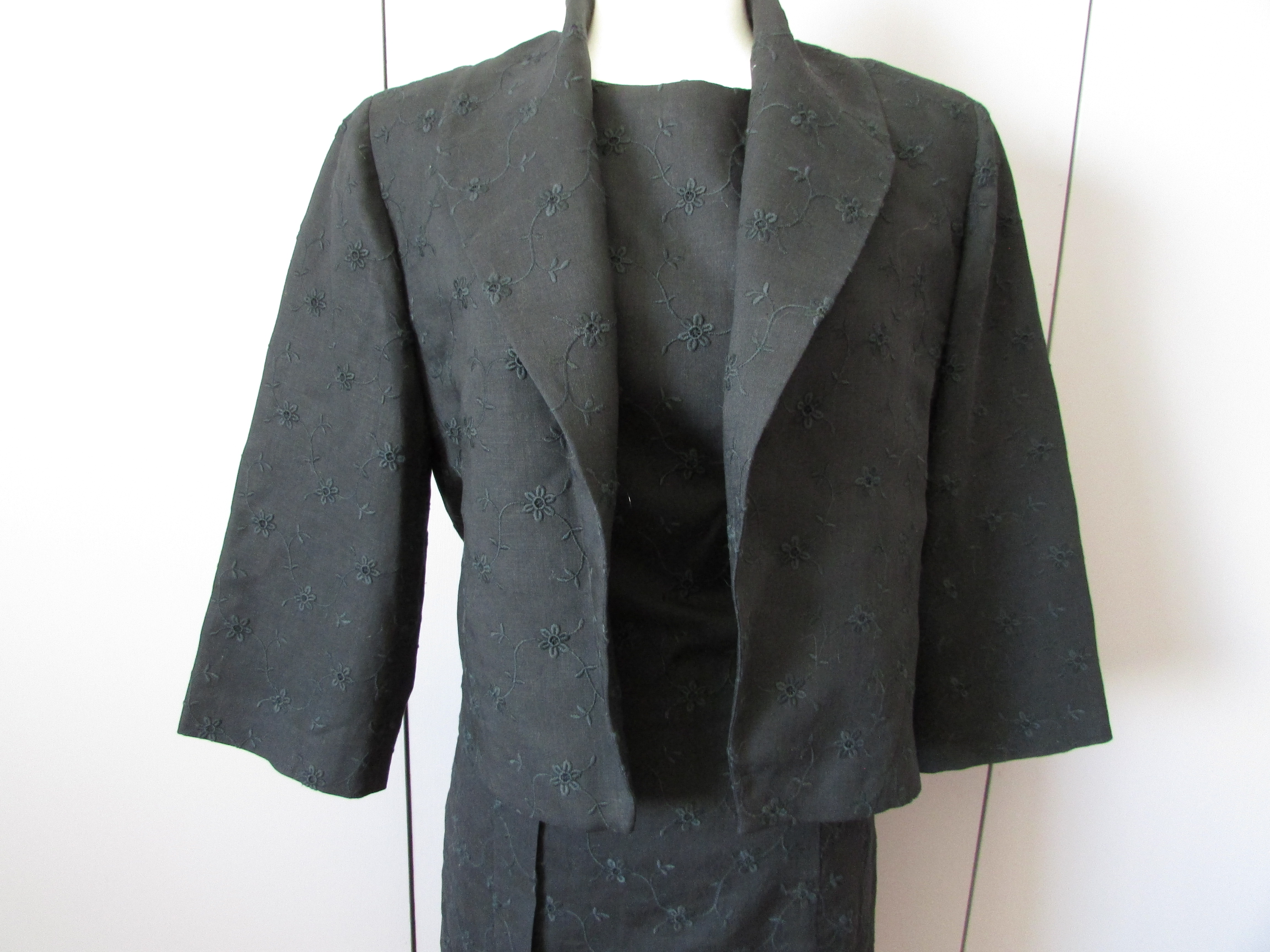 Custom Original Irish Linen Black Suit Dress