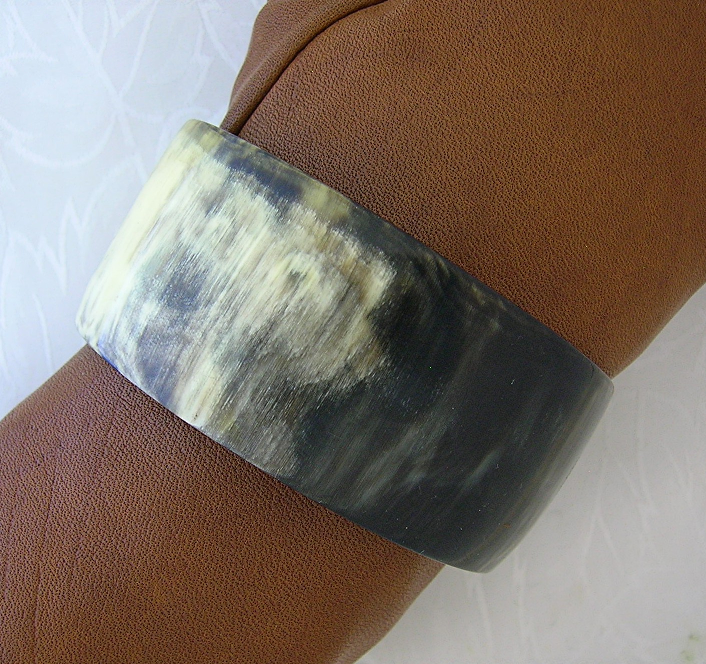 Lucite Horn Bangle Bracelet...