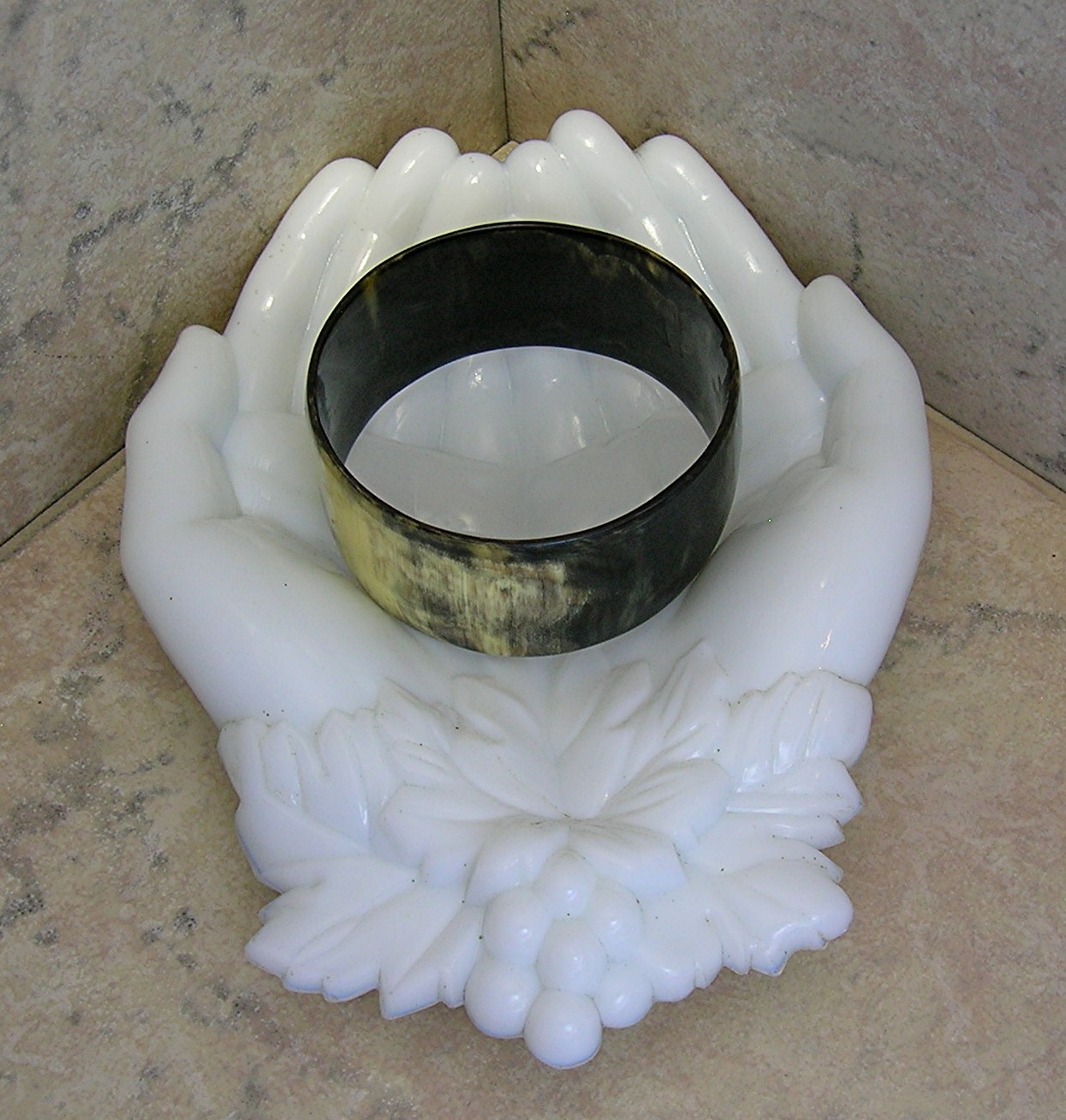Lucite Horn Bangle Bracelet...