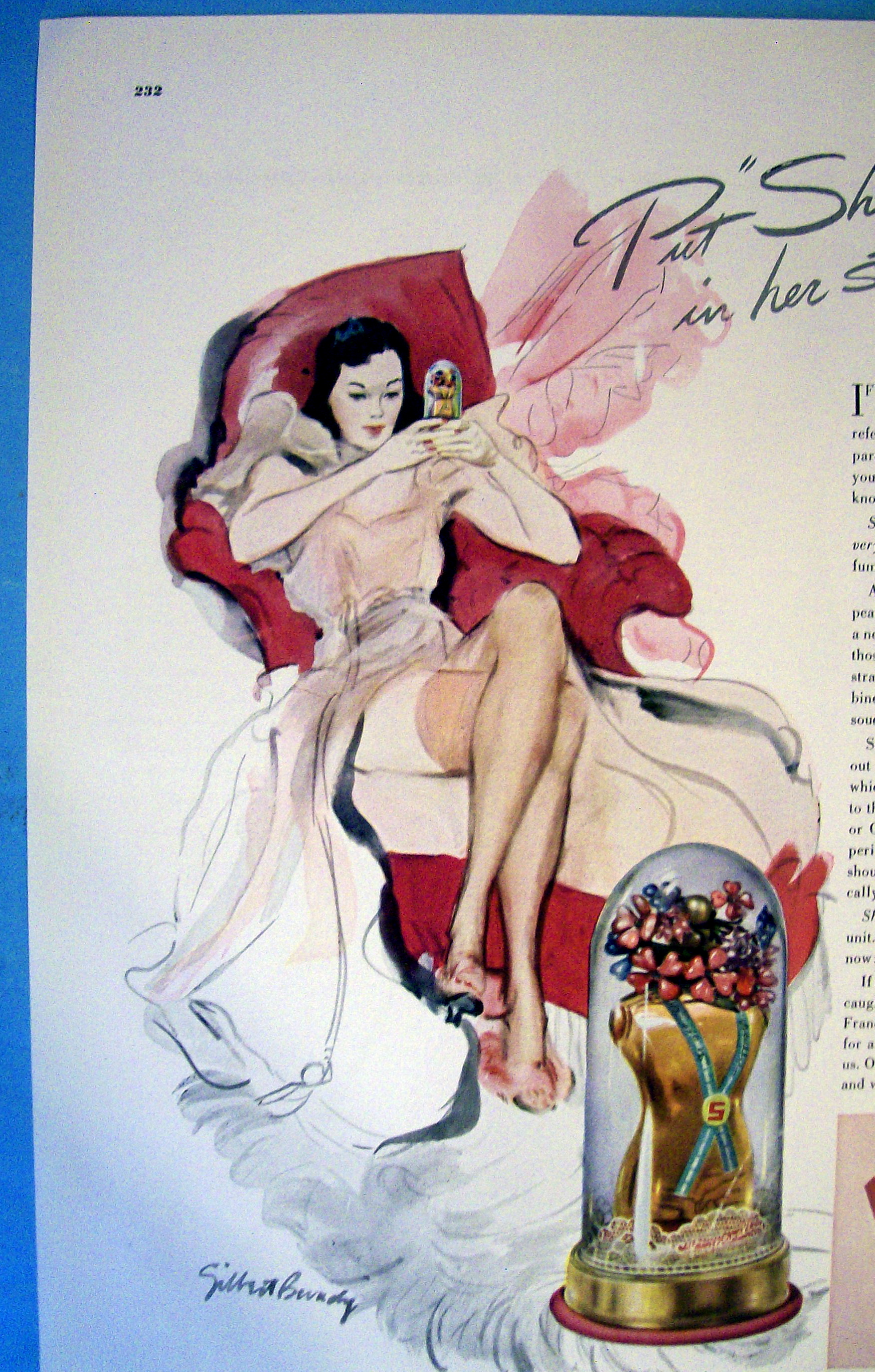 1937 Schiaparelli Perfume with lovely woman
