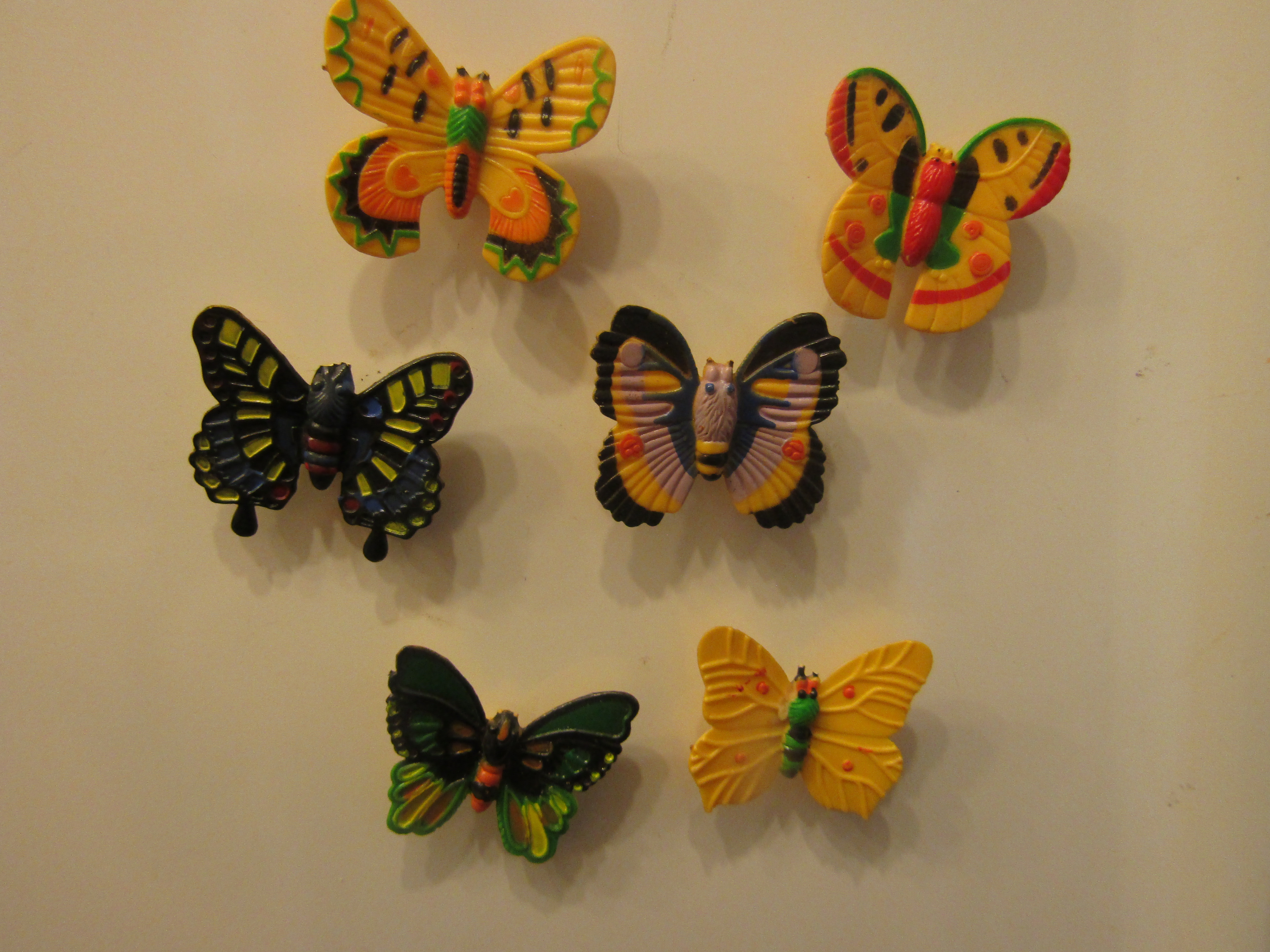 Collectible Magnet Set Plastic Butterflys
