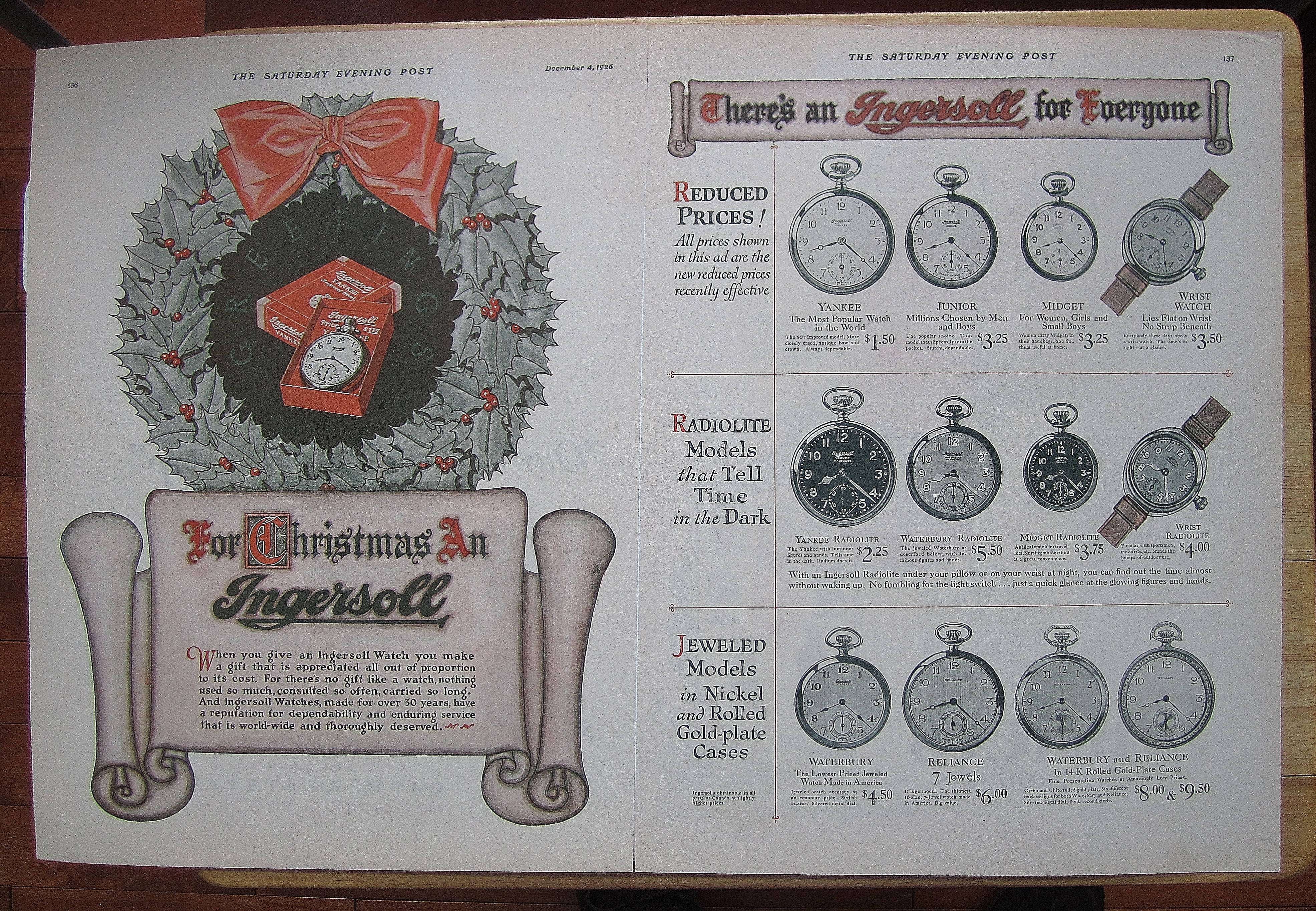 1926 Ingersoll With Pocket Watches