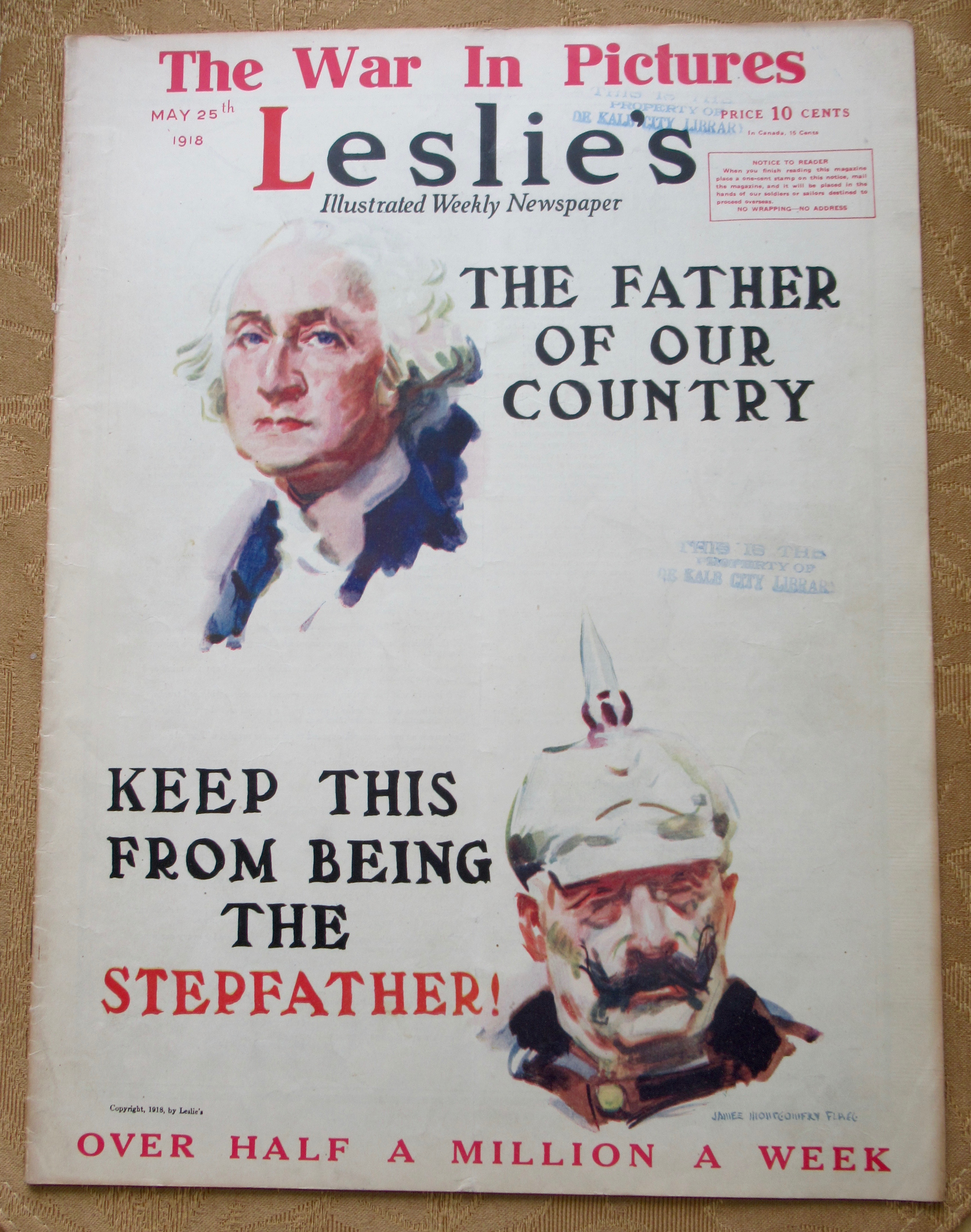 Leslie Magazine May 25, 1918 Flagg Cover