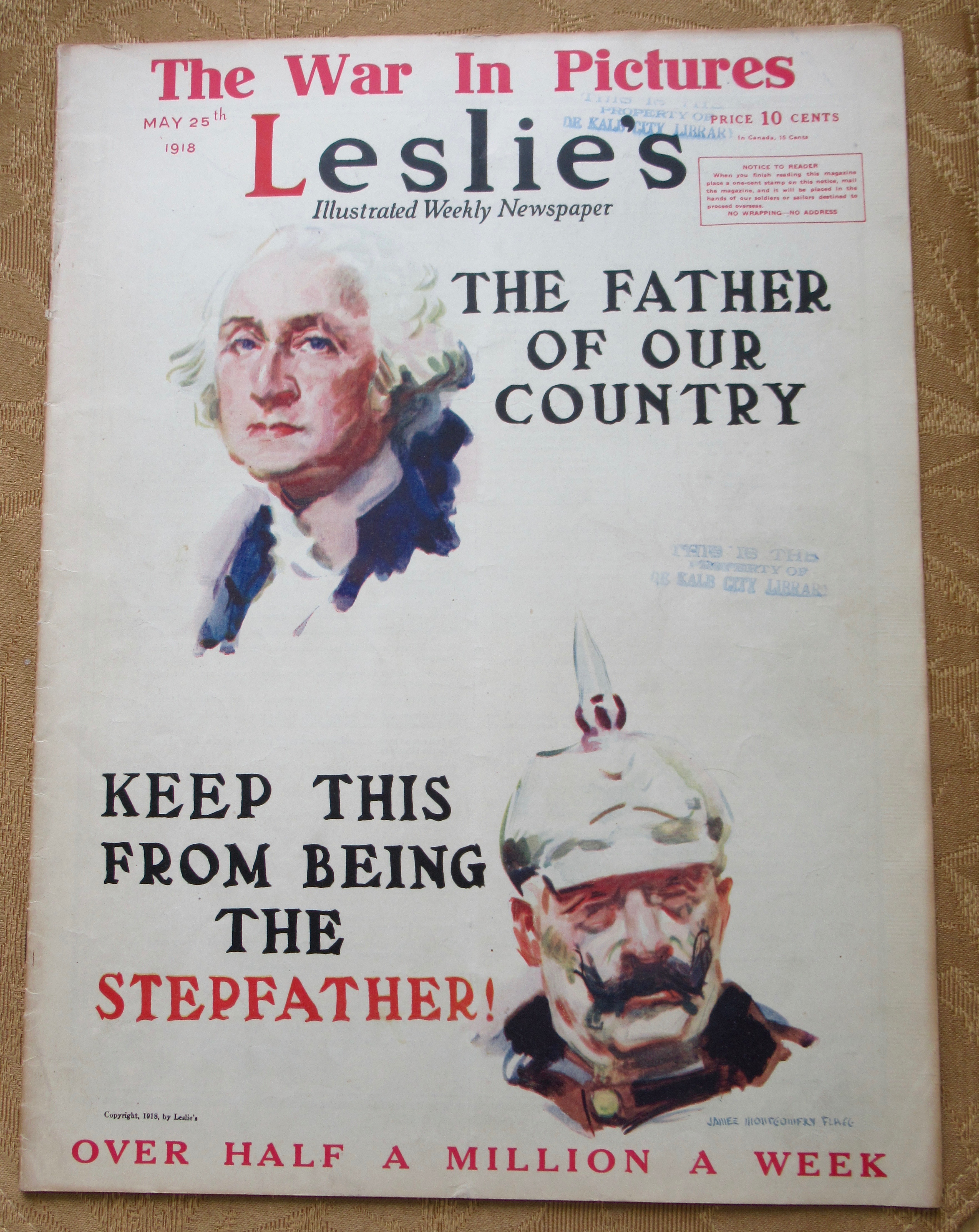 Leslie Magazine May 25, 1918 Flagg Cover