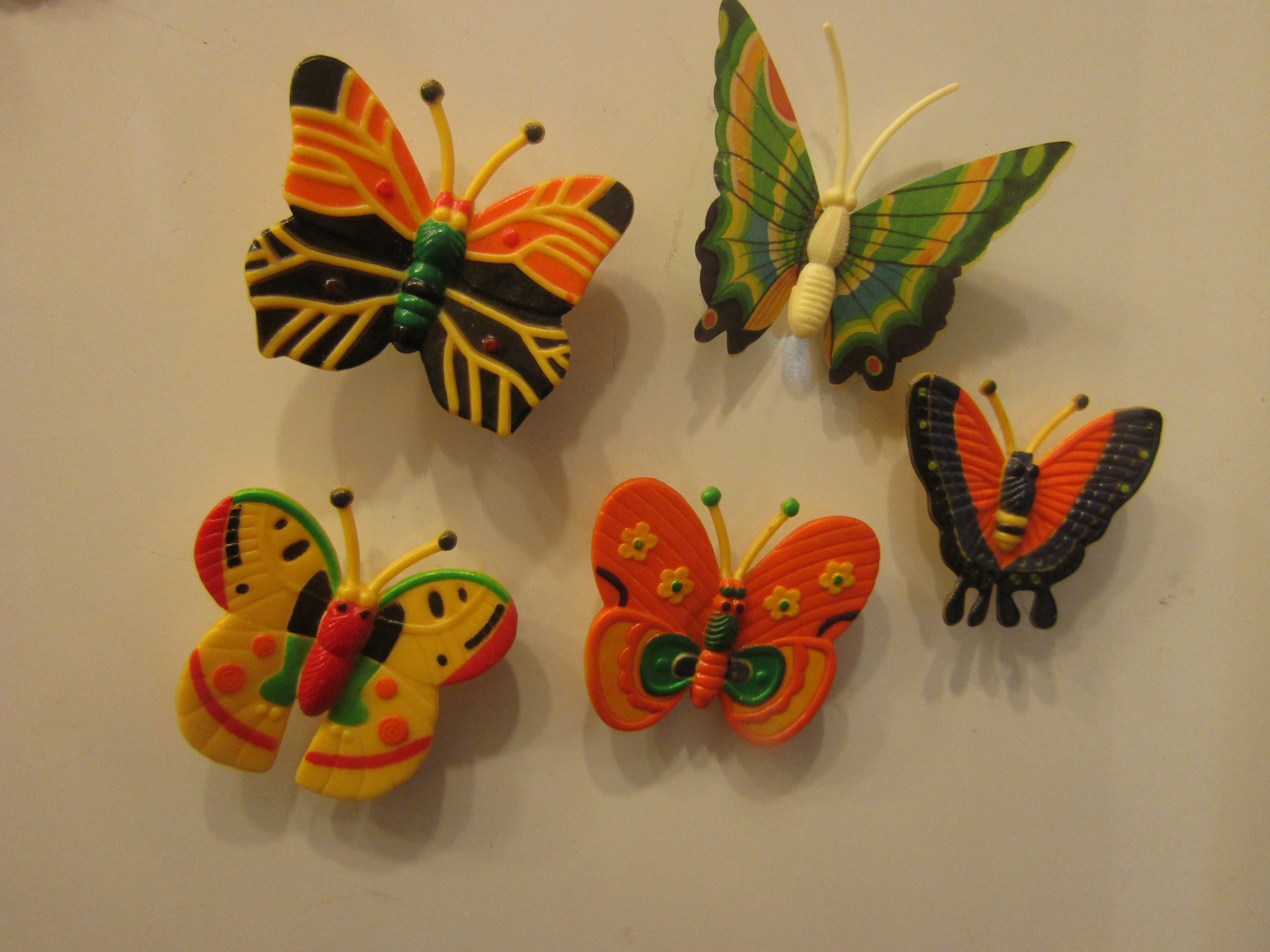 Collectible Magnet Set Plastic Butterflys