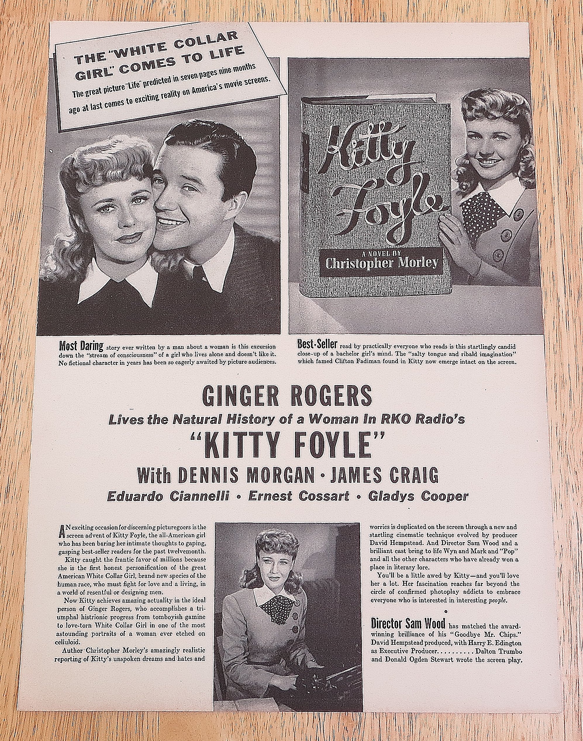 1940 Kitty Foyle With Ginger Rogers