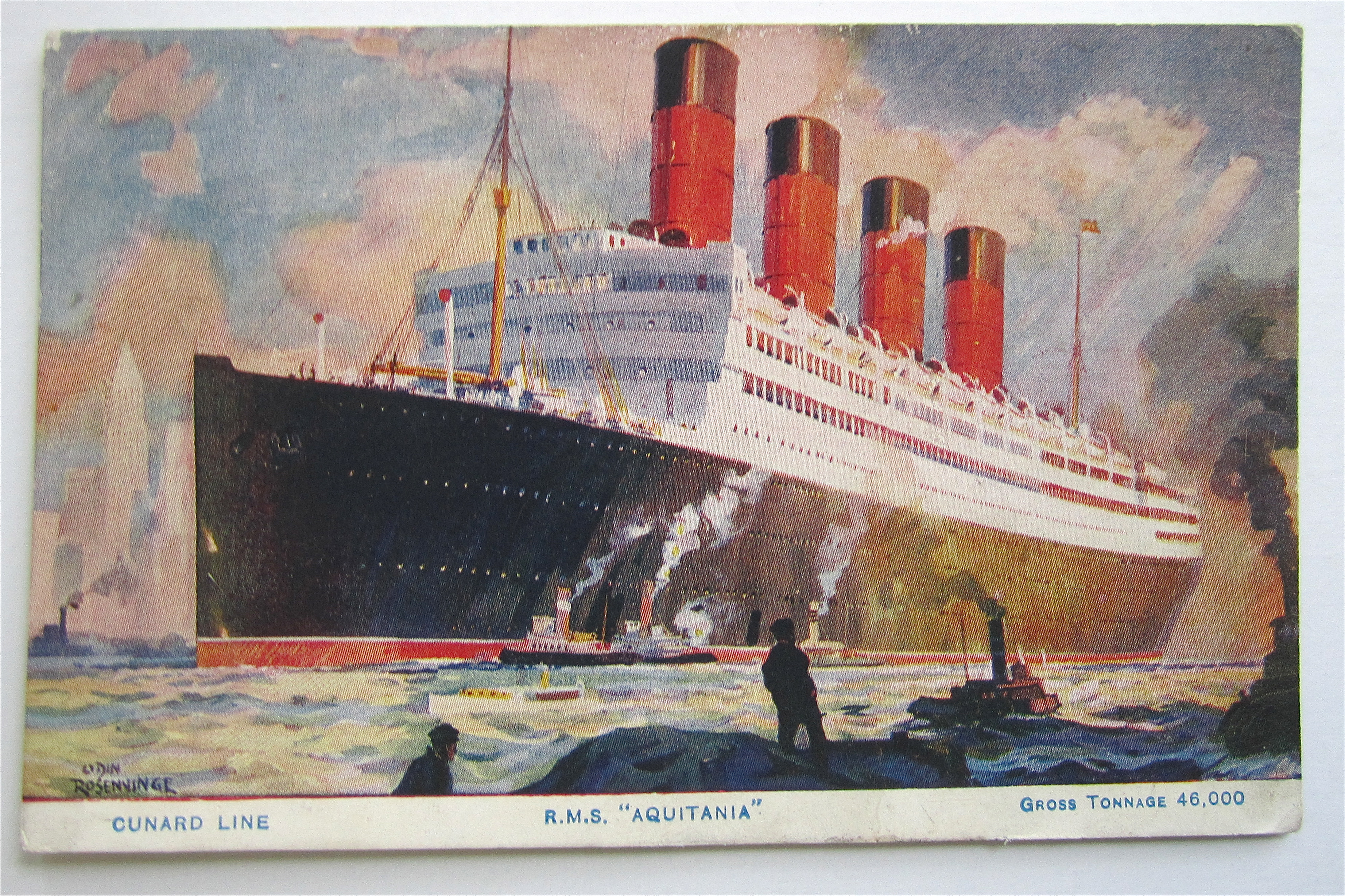 Aquitania Ship Postcard (Cunard Line)