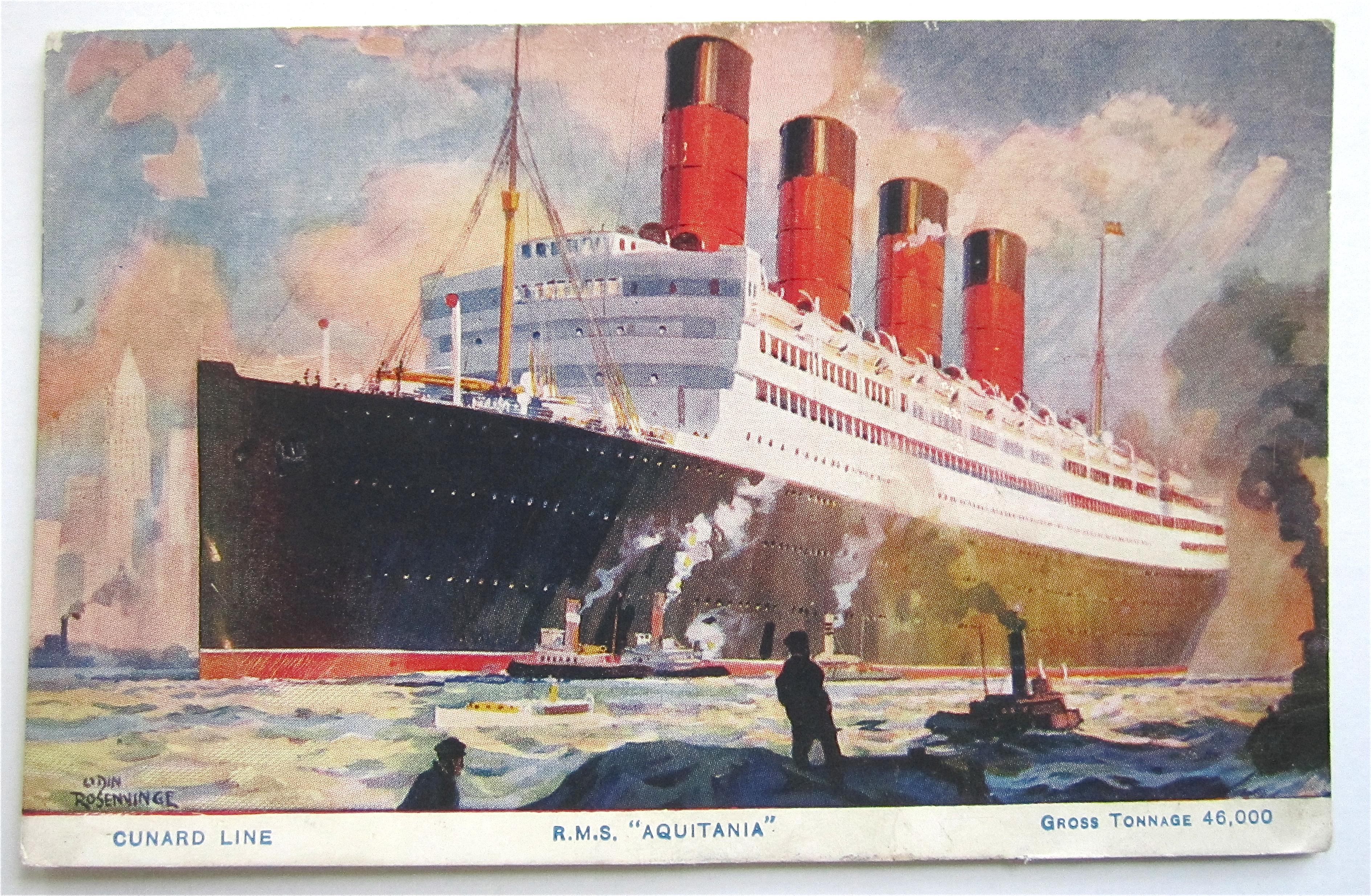 Aquitania Ship Postcard (Cunard Line)