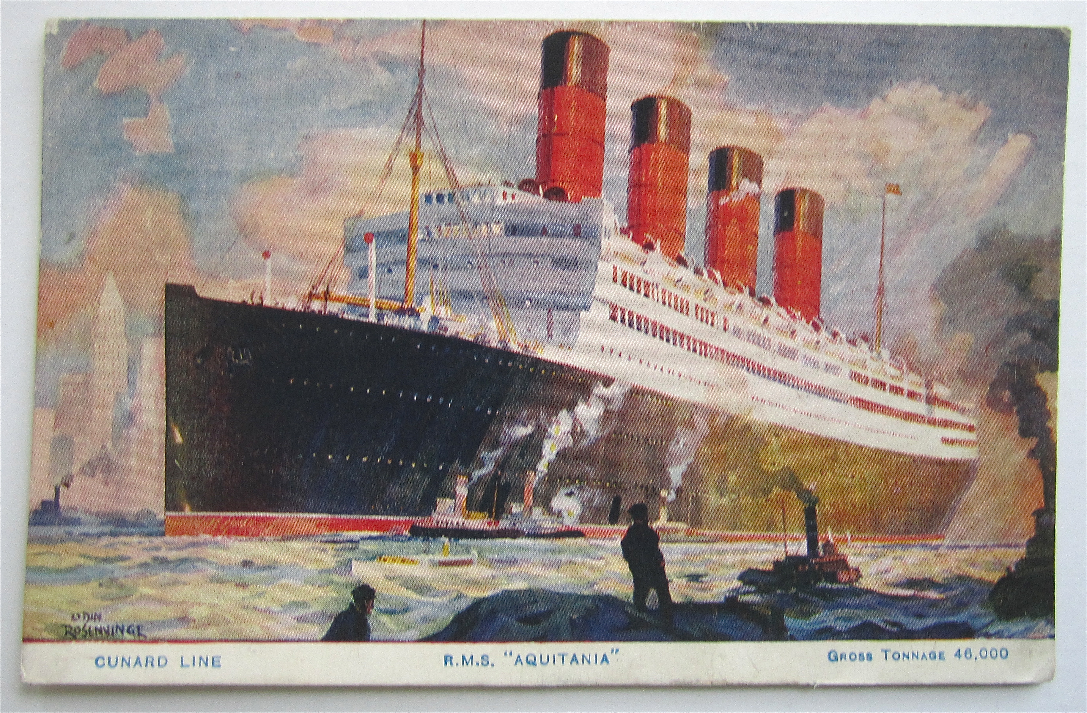 Aquitania Ship Postcard (Cunard Line)