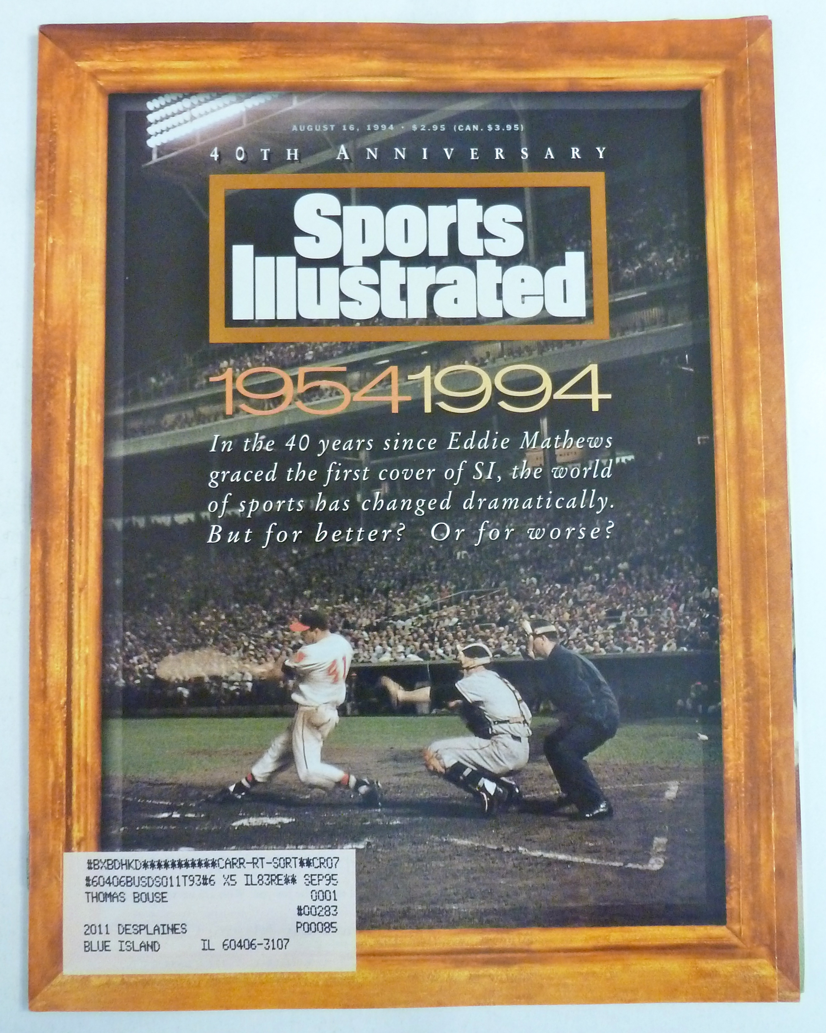 Sports Illustrated Magazine August 16, 1994 40 Years