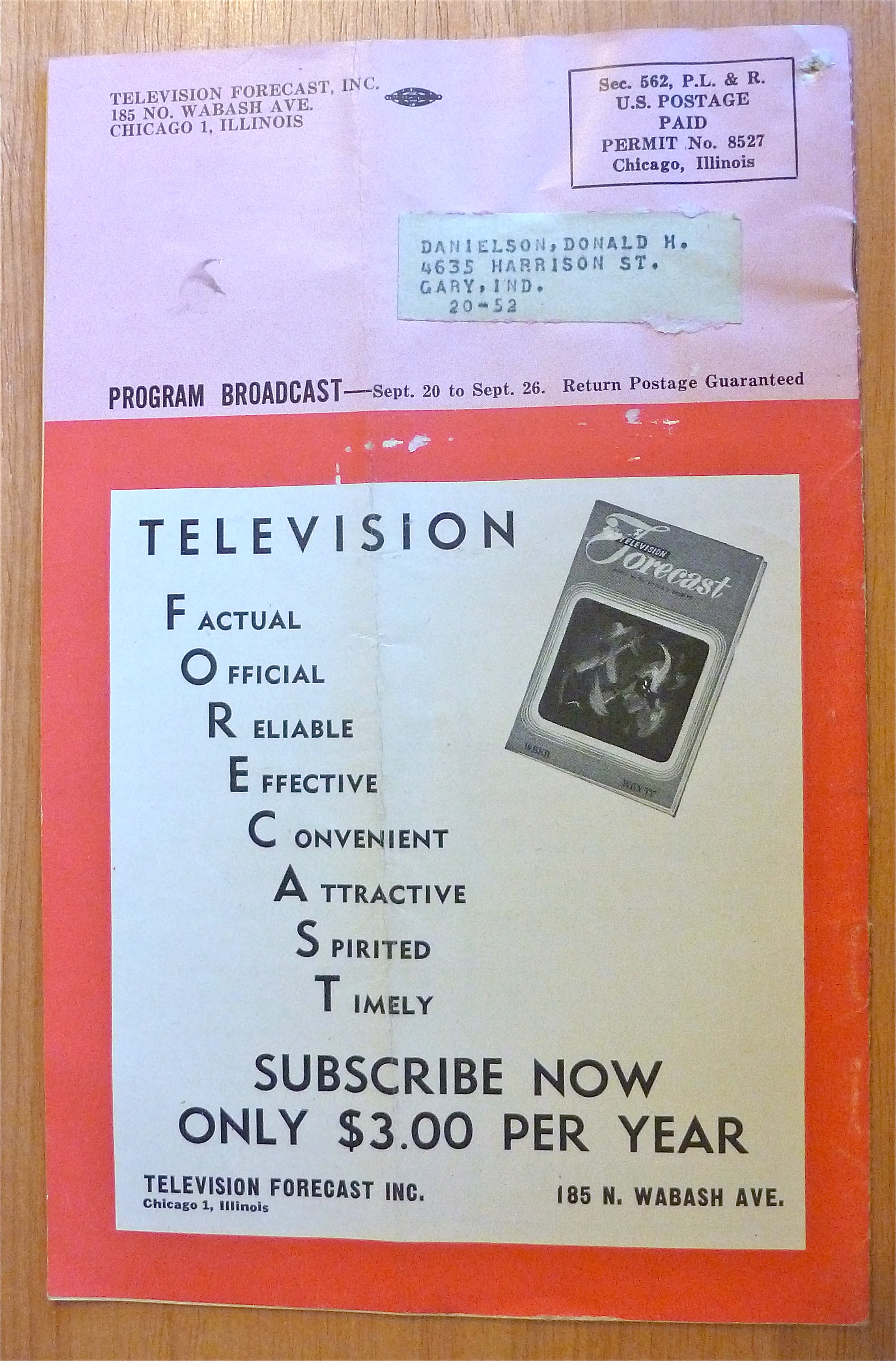 1948 Chicago Television Forecast Vol.1-#20 Test Pattern