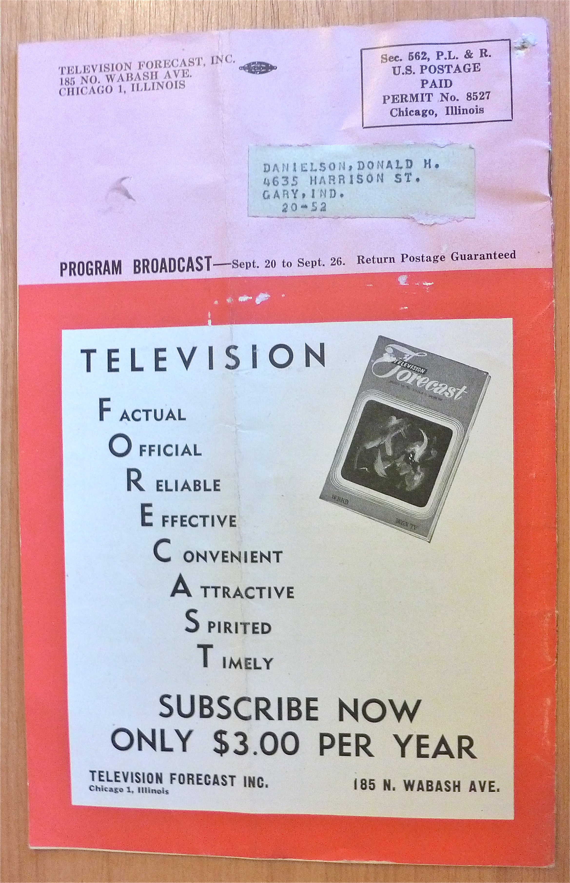 1948 Chicago Television Forecast Vol.1-#20 Test Pattern