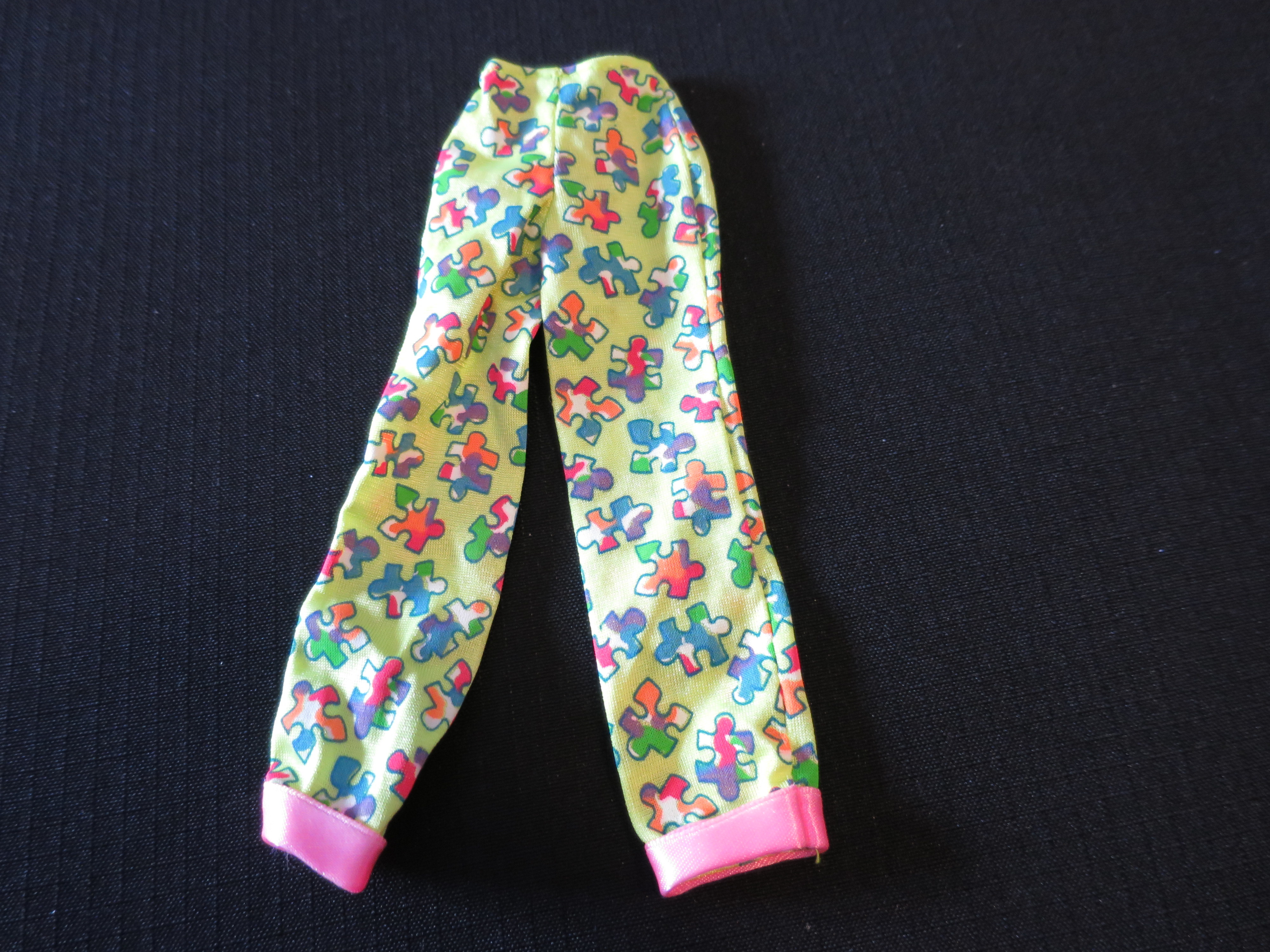 Vintage Barbie Doll Pants Slacks Puzzle Piece abstract no tag