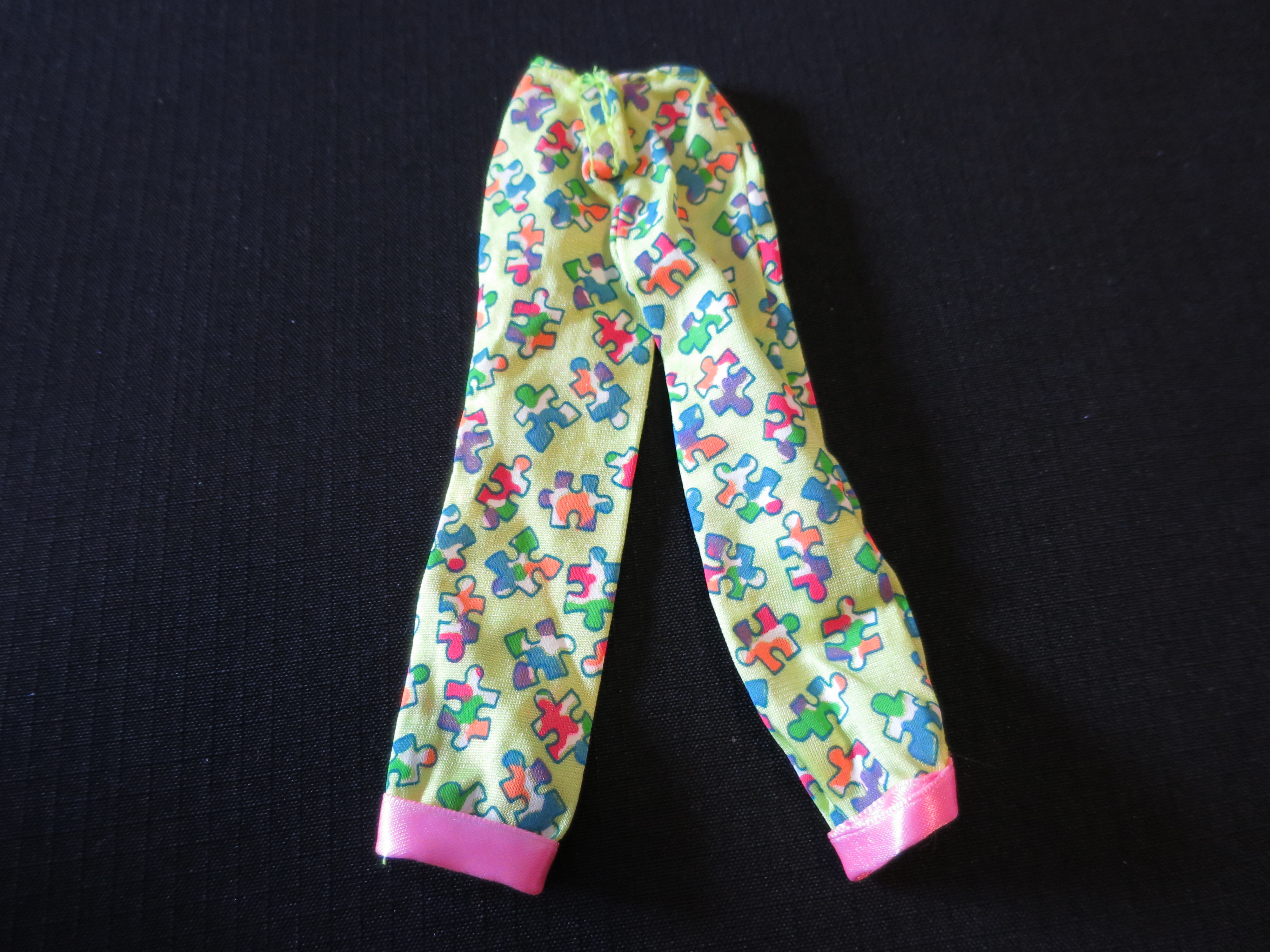 Vintage Barbie Doll Pants Slacks Puzzle Piece abstract no tag