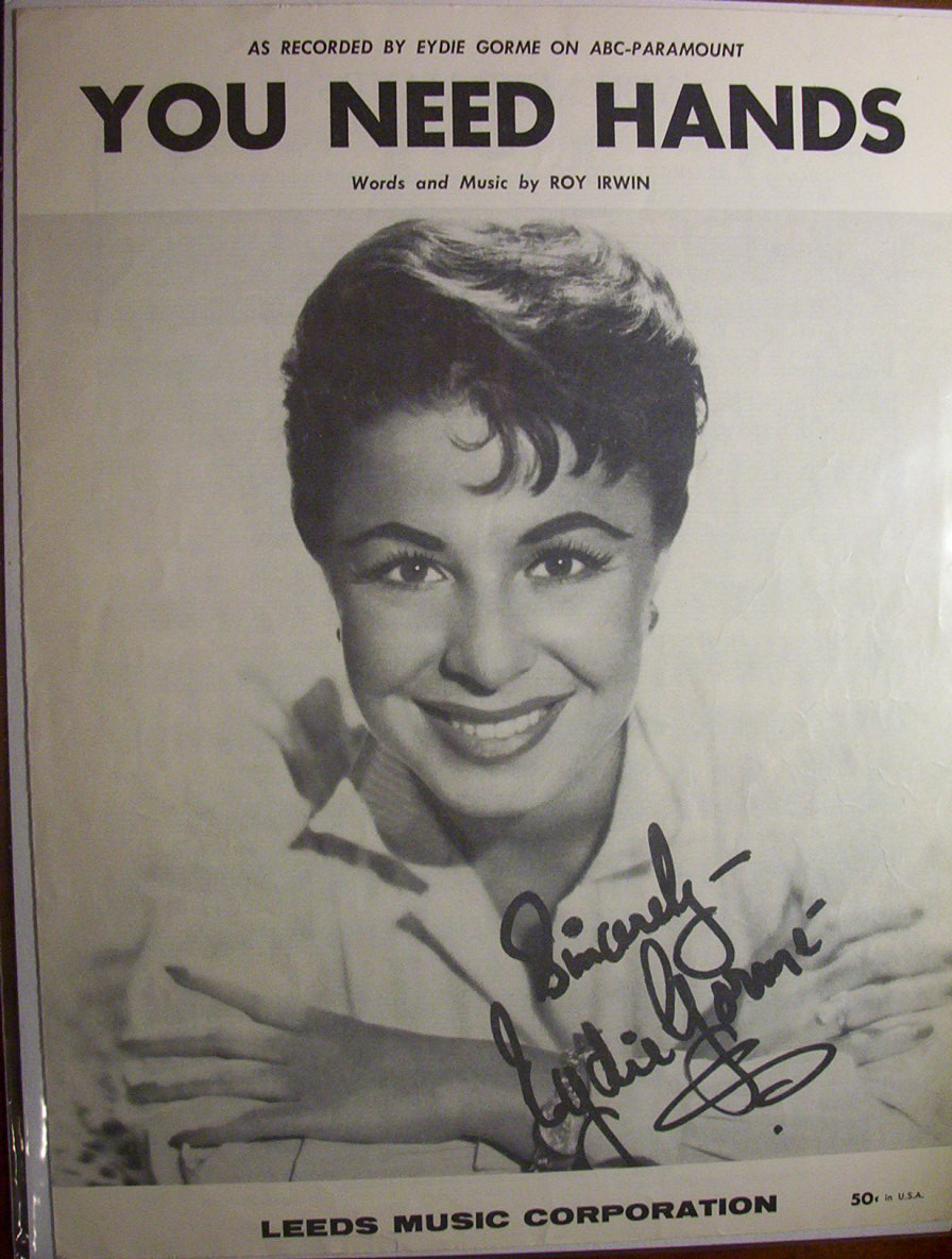 Sheet Music For 1958 You Need Hands