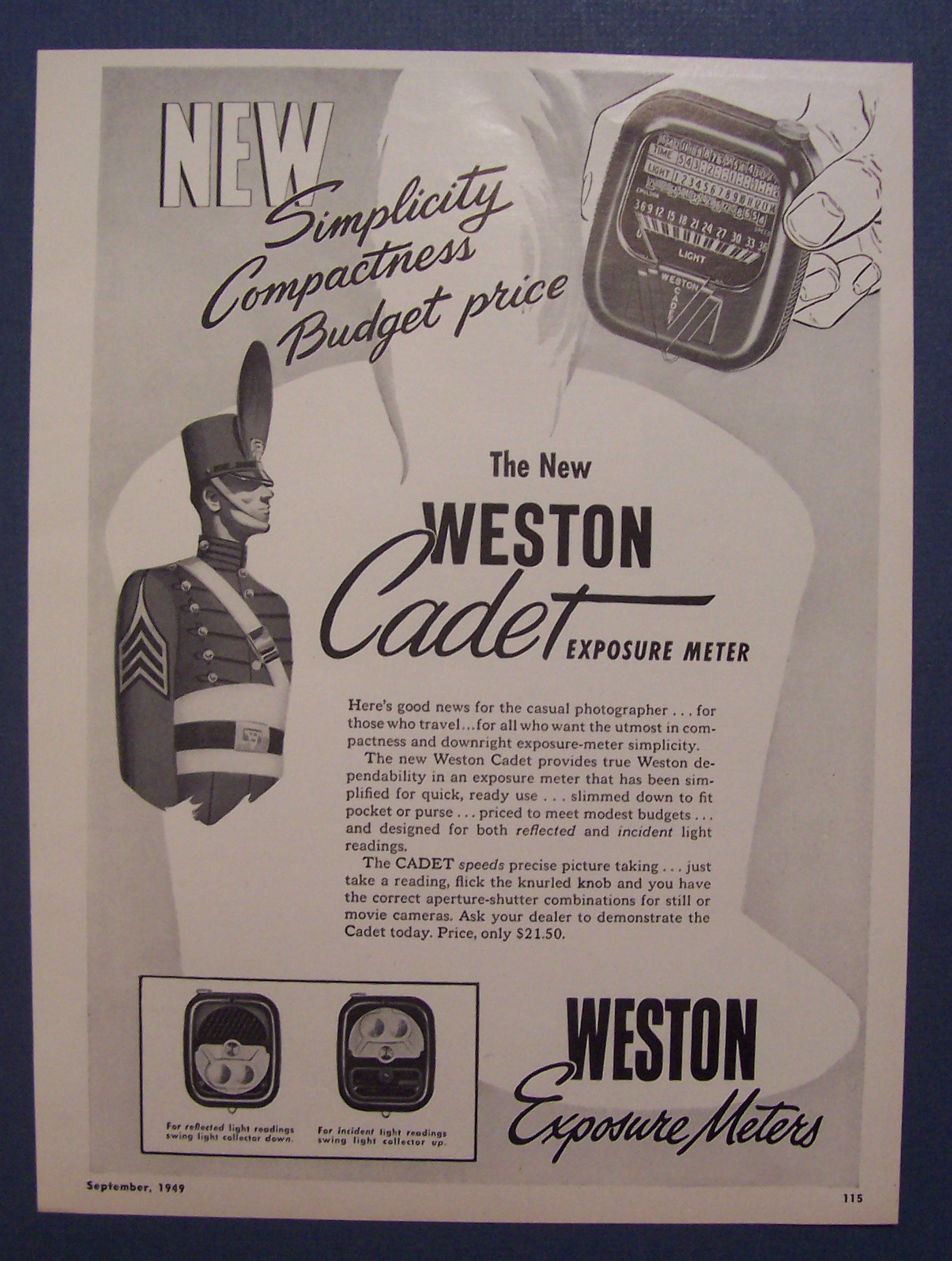 1949 Weston Exposure Meters