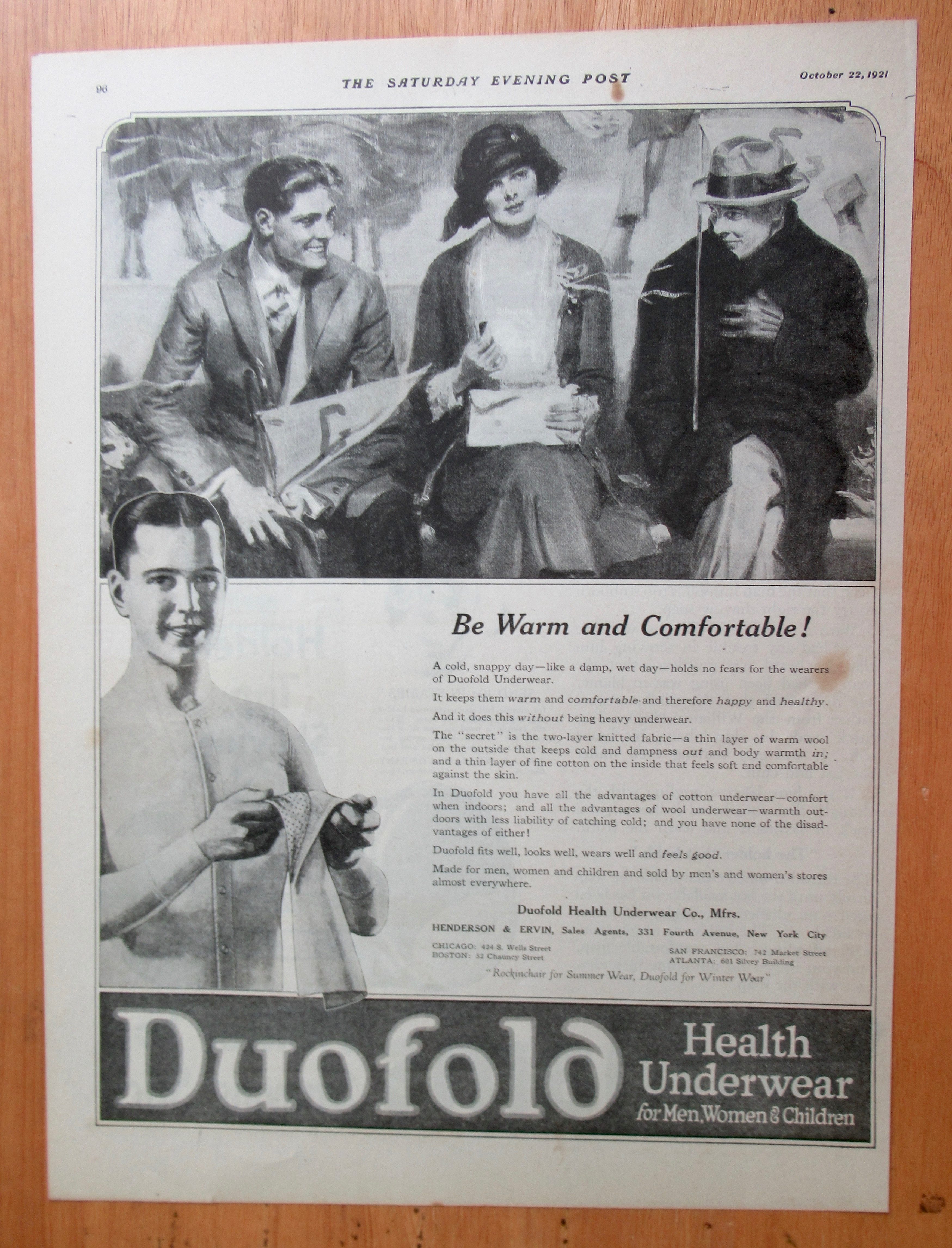 1921 Duofold Health Underwear with Woman & Men