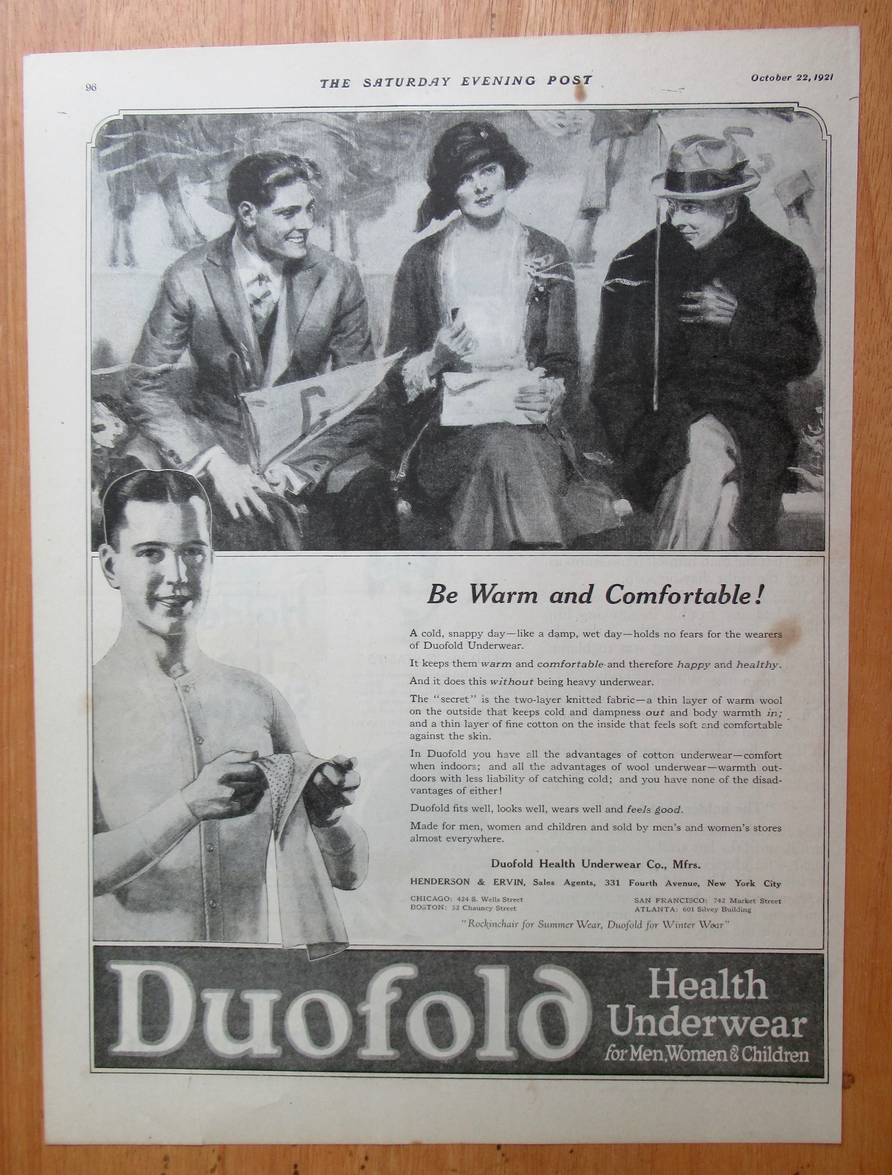 1921 Duofold Health Underwear with Woman & Men