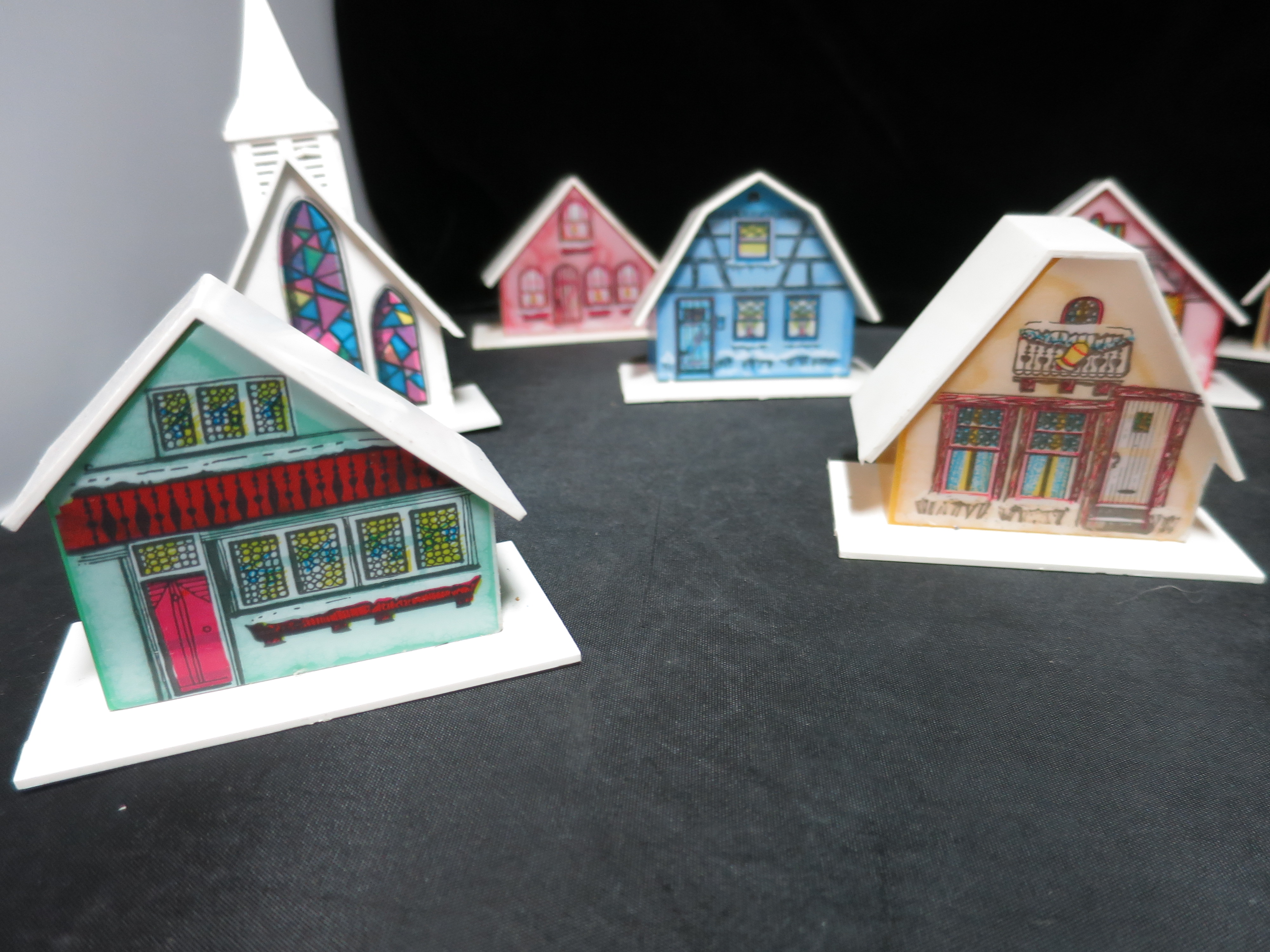 Putz House Alpine Village Plastic Light Covers
