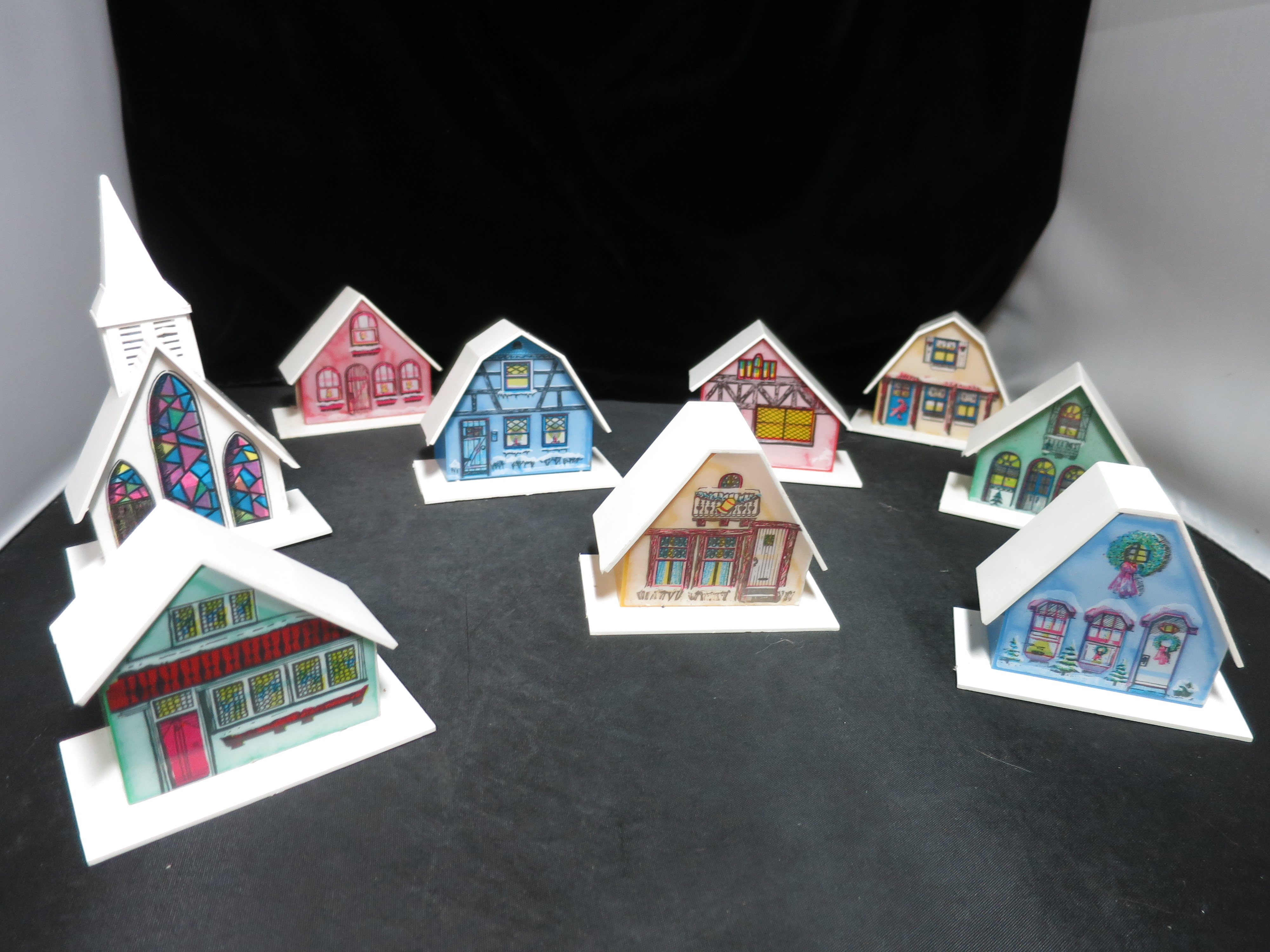 Putz House Alpine Village Plastic Light Covers