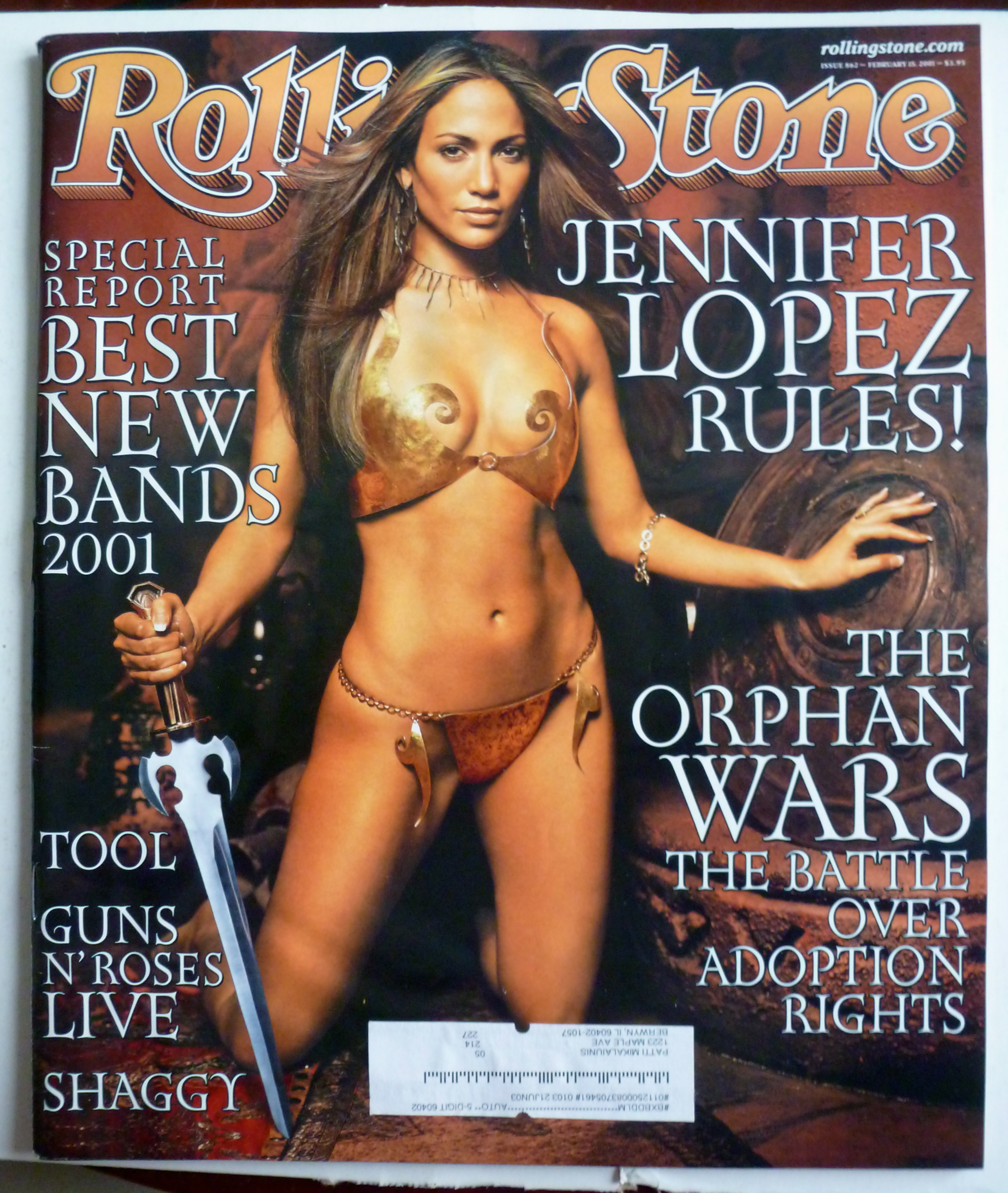 Rolling Stone Magazine February 15, 2001 Jennifer Lopez