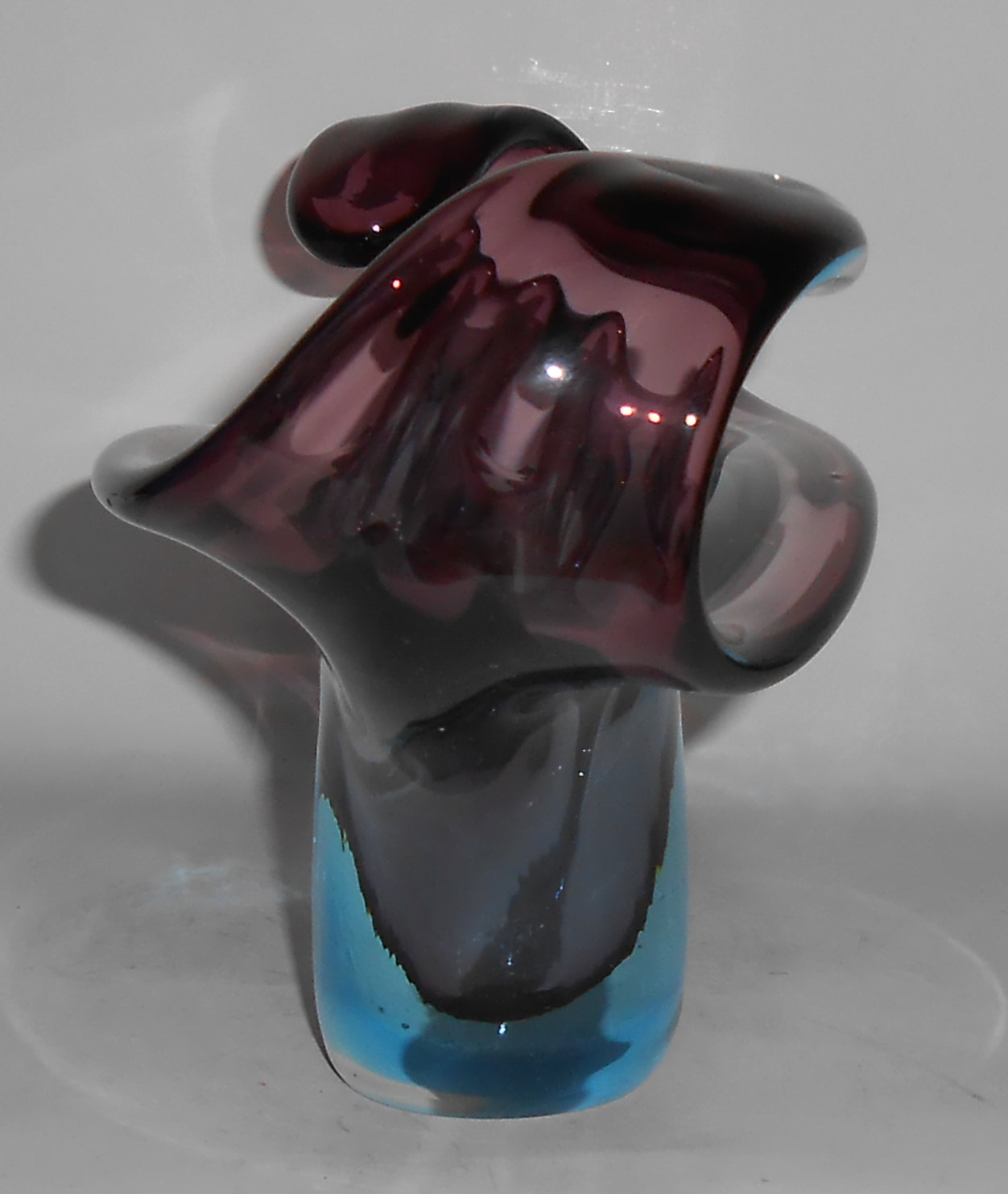 Murano Art Glass Sommerso Purple/Blue Art Bowl Mint