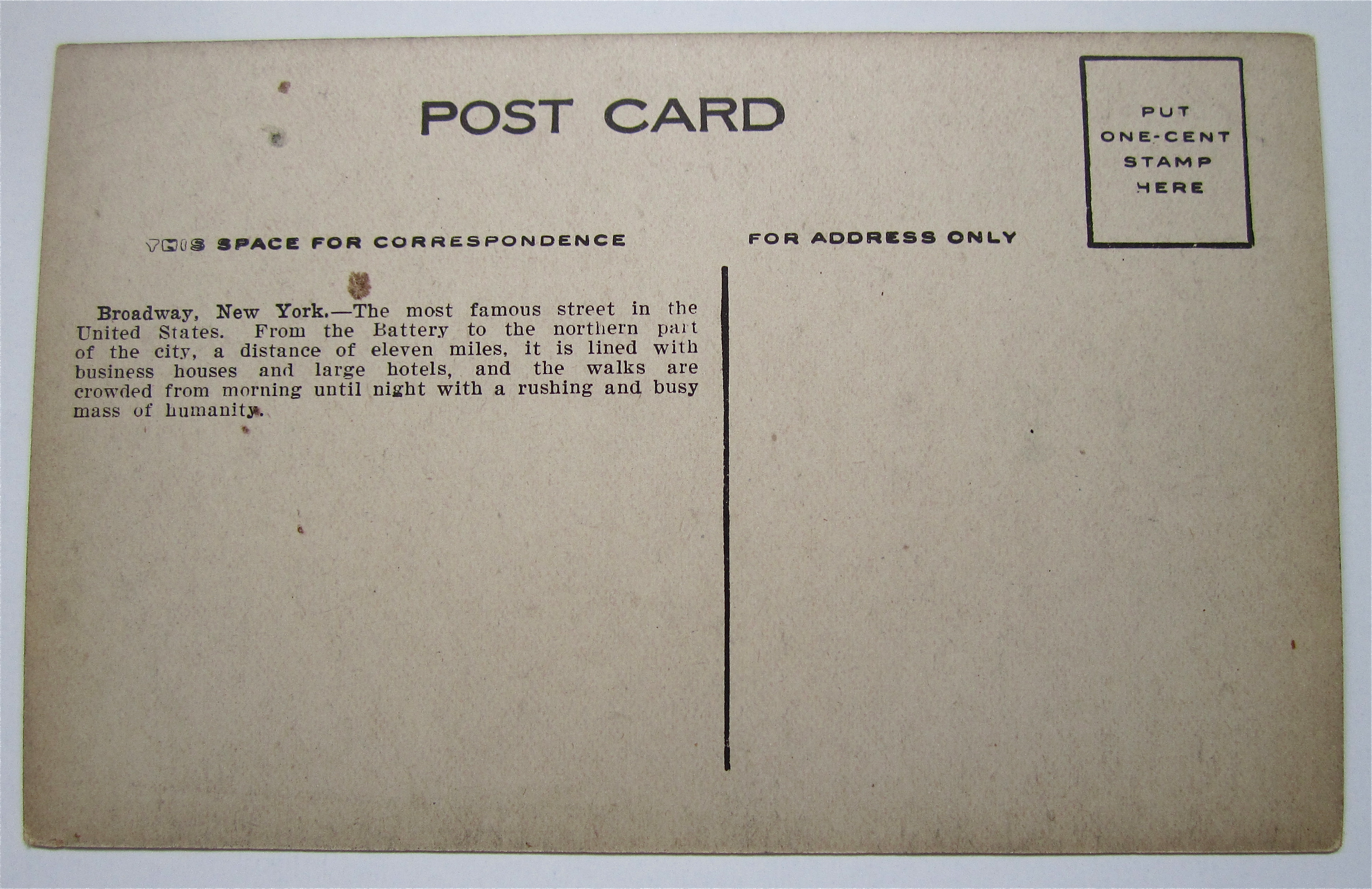 Broadway, New York Postcard