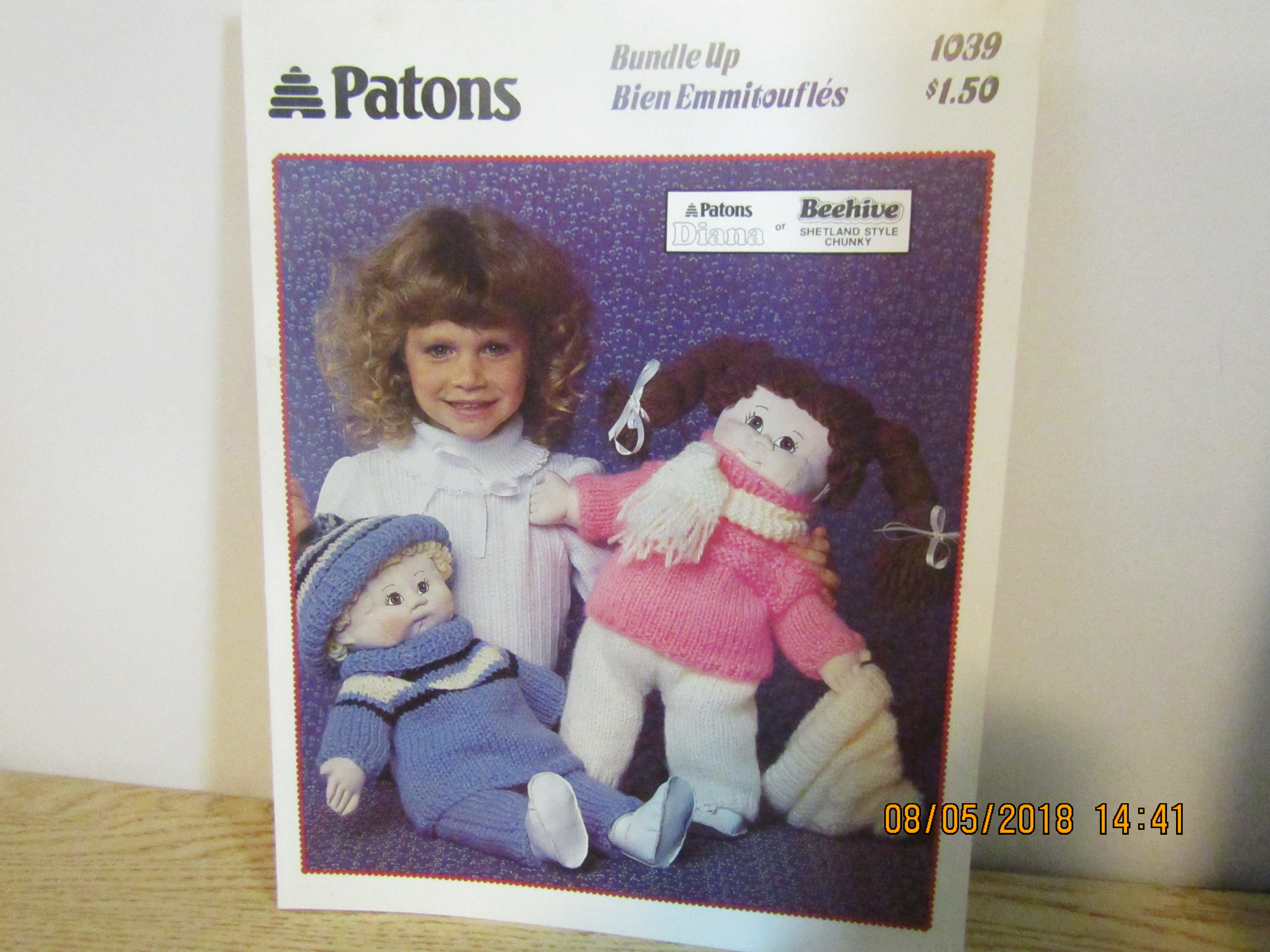 Patons Bundle Up For Cabbage Patch Type Doll #1039