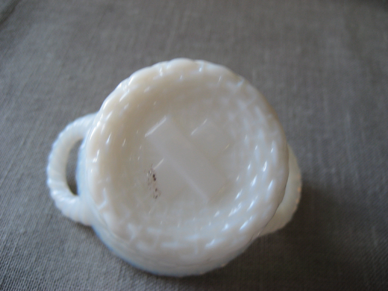 Milkglass Nut Cup Basket