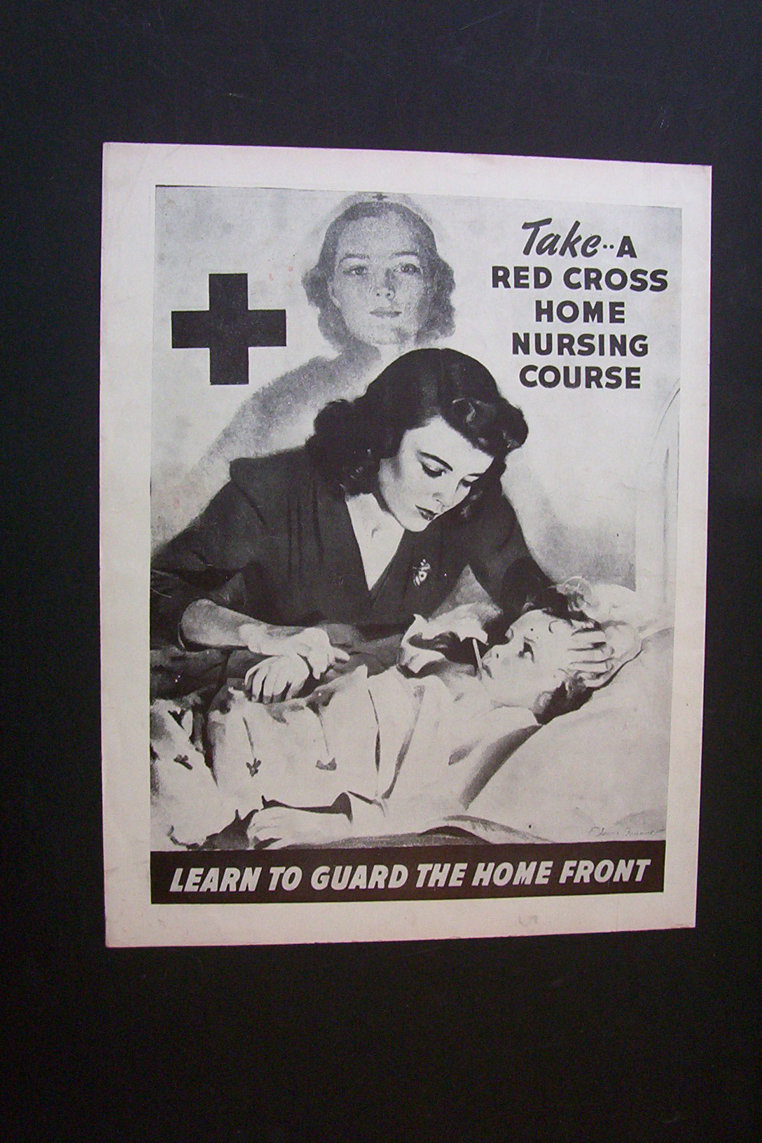 1943 Red Cross with Woman Taking a Child's Temperature