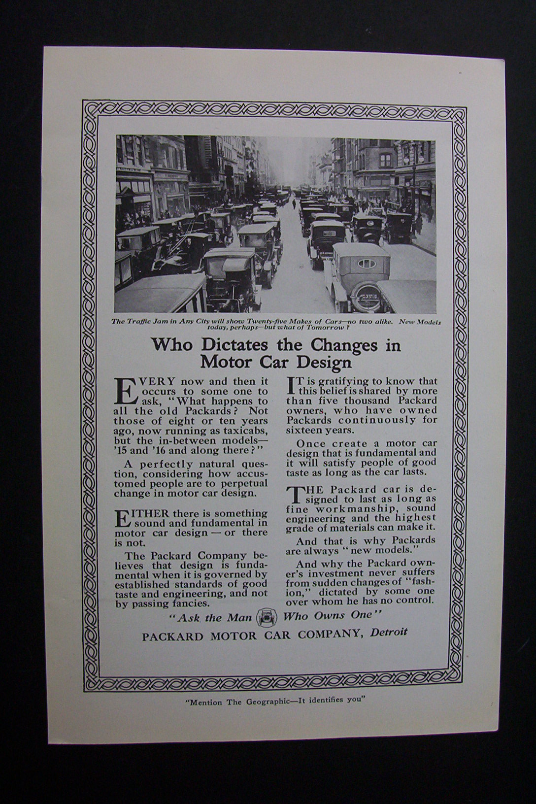 1920 Dual Ad: Dodge Brothers & Packard Motor Car