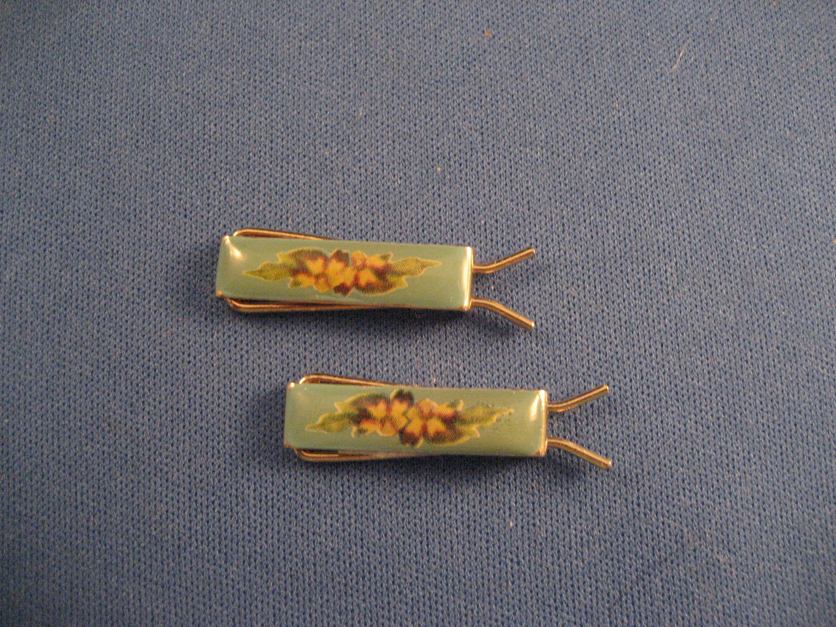Tiny Enamel Barrettes