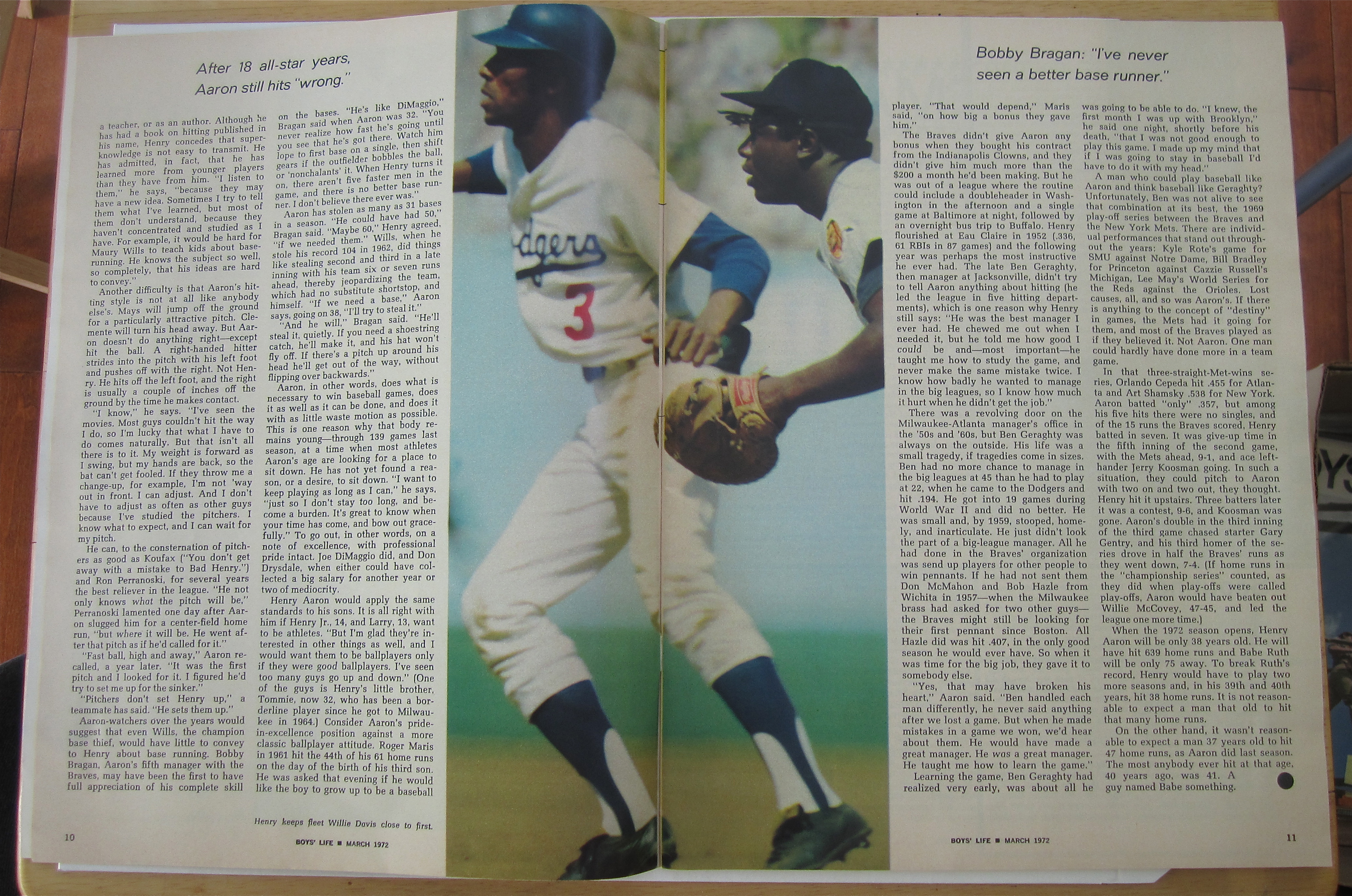 Boys Life Magazine March 1972 Henry Aaron