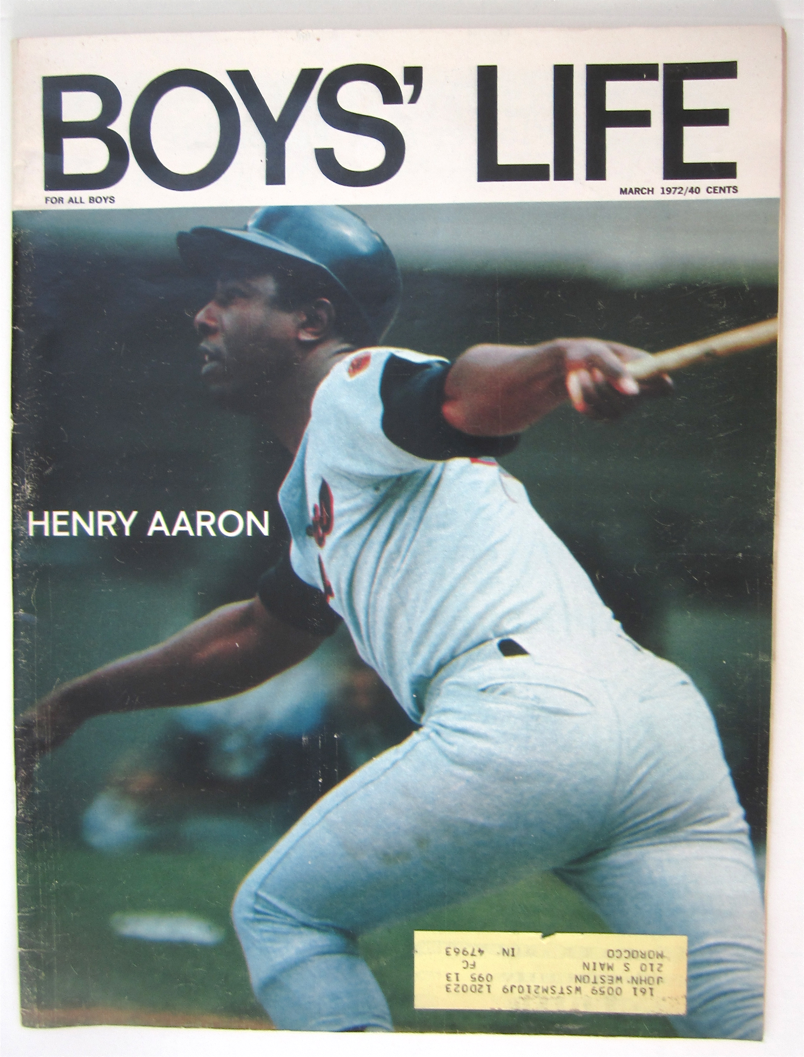Boys Life Magazine March 1972 Henry Aaron