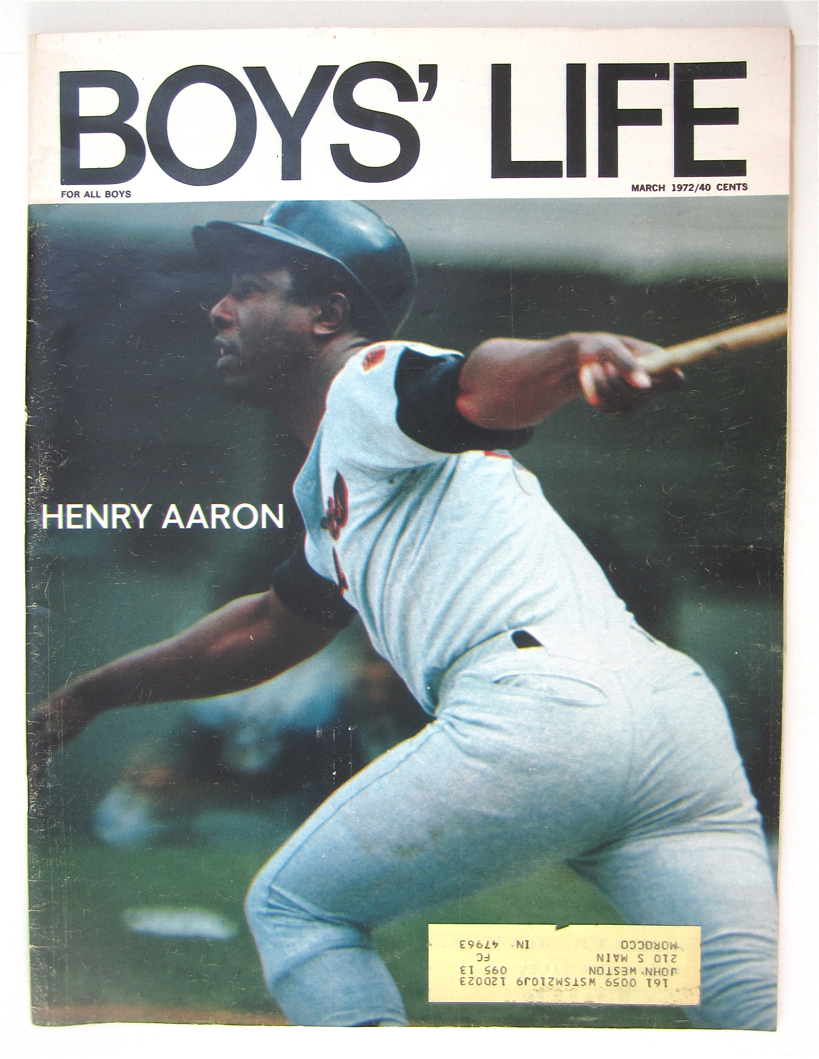 Boys Life Magazine March 1972 Henry Aaron