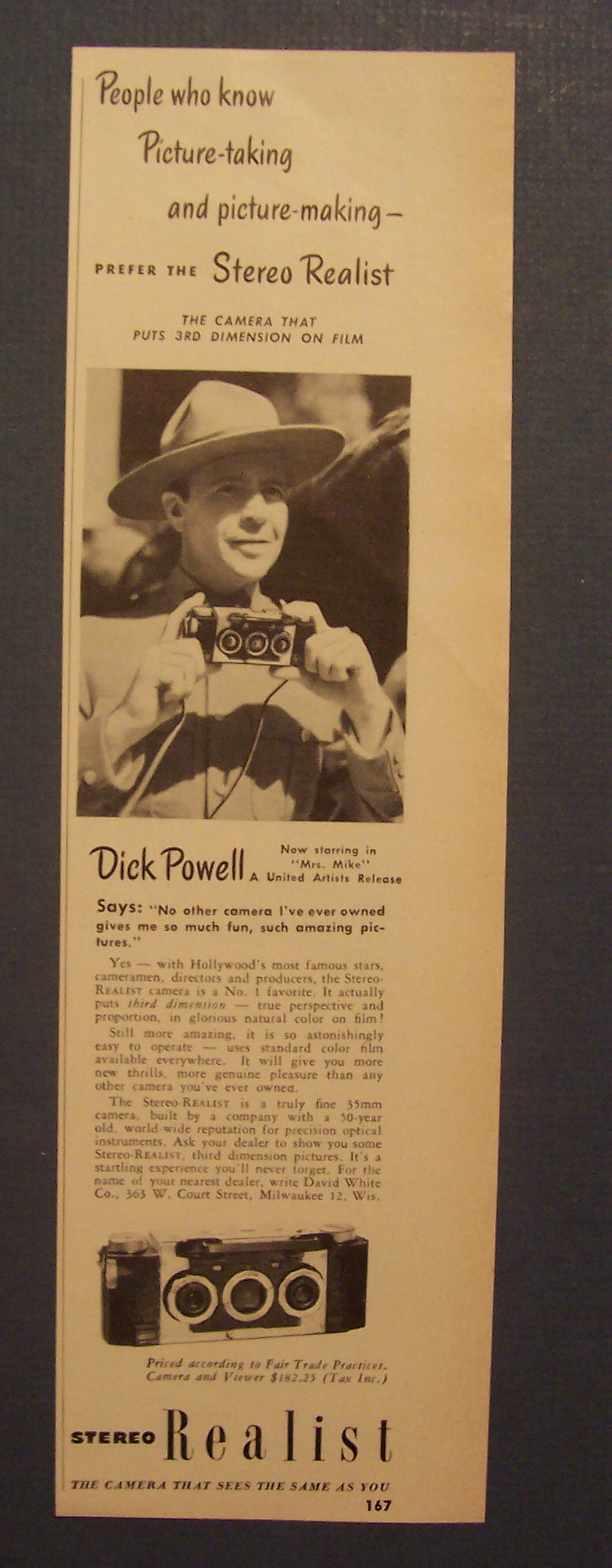 1949  Stereo  Realist  with  Dick  Powell