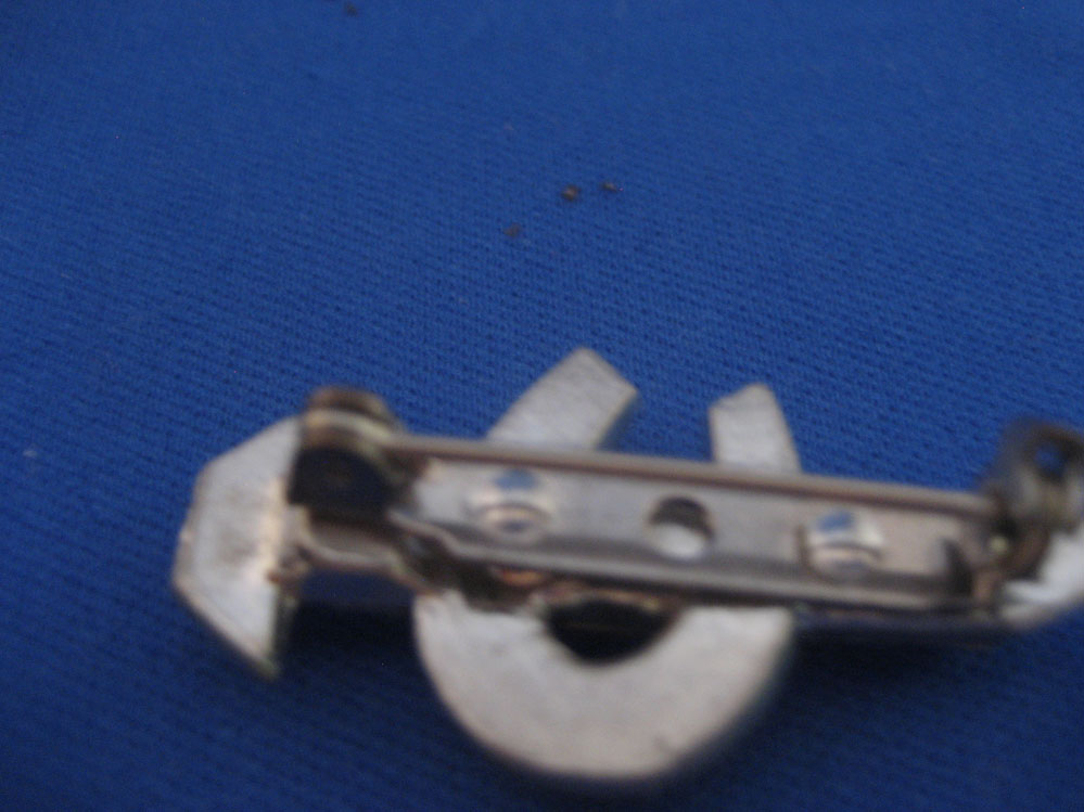 Rhinestone Horse Shoe and Stake Brooch