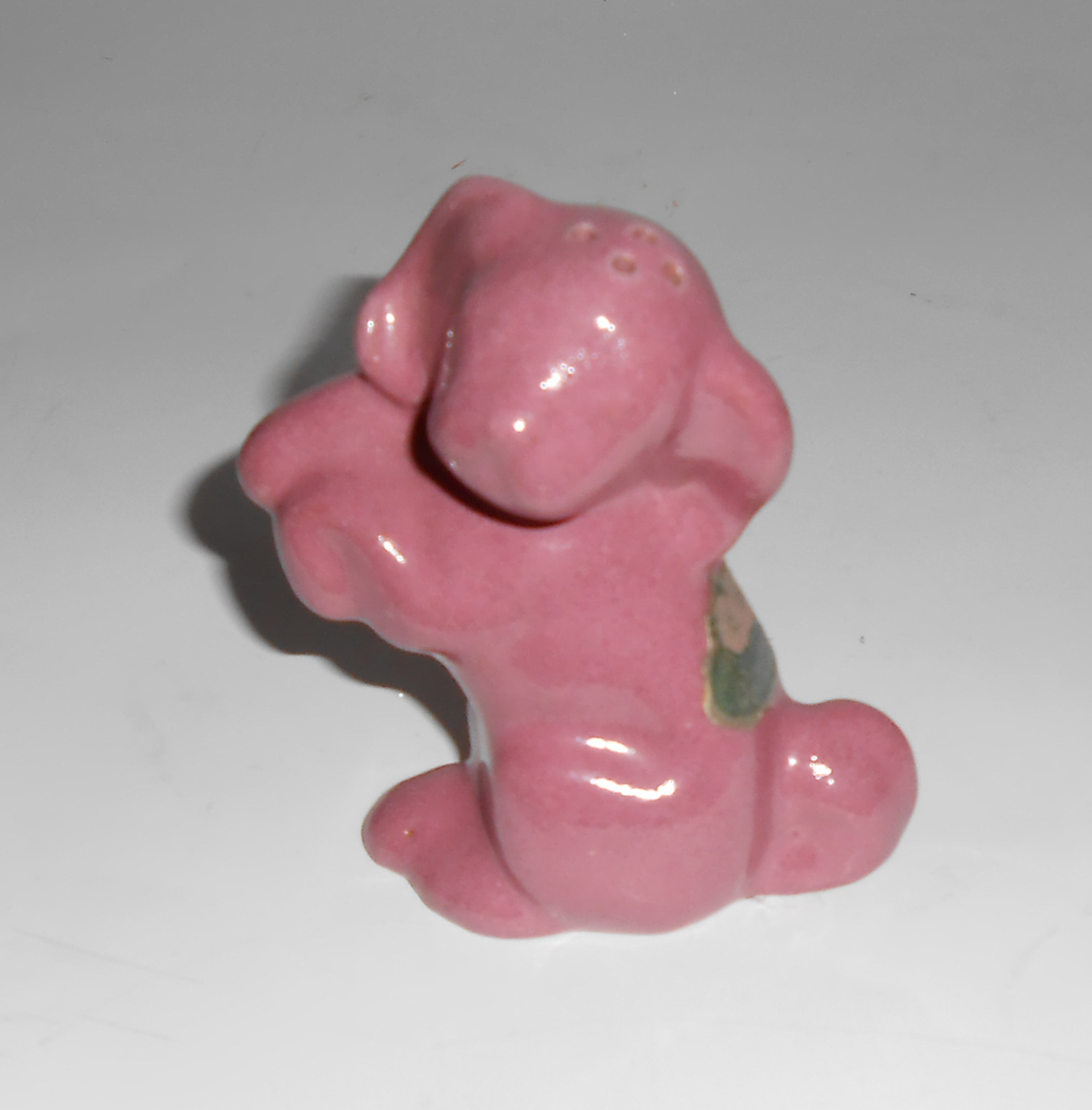 Rosemeade Pottery Dusty Rose Dog Salt/Pepper Shaker!