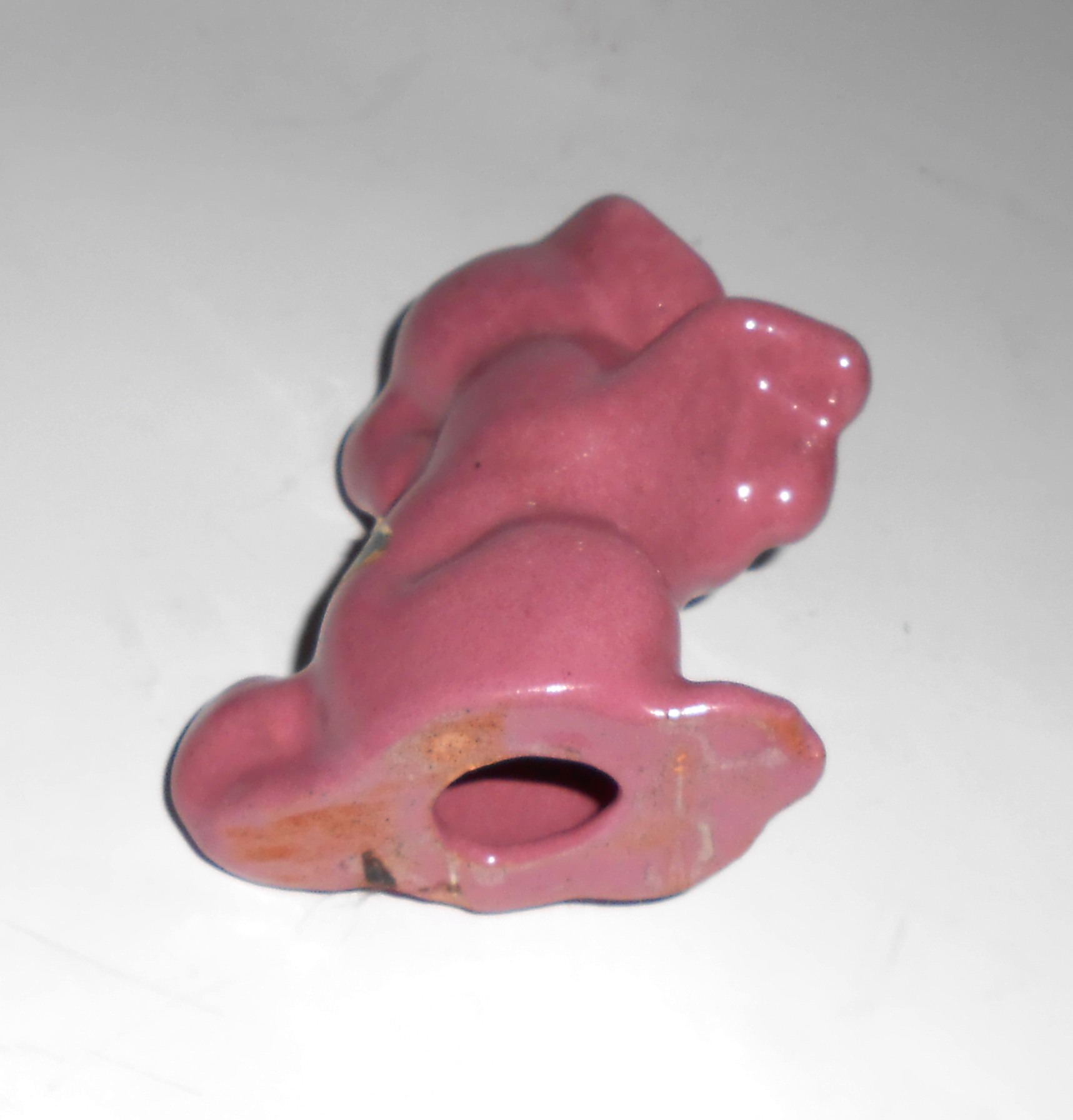 Rosemeade Pottery Dusty Rose Dog Salt/Pepper Shaker!