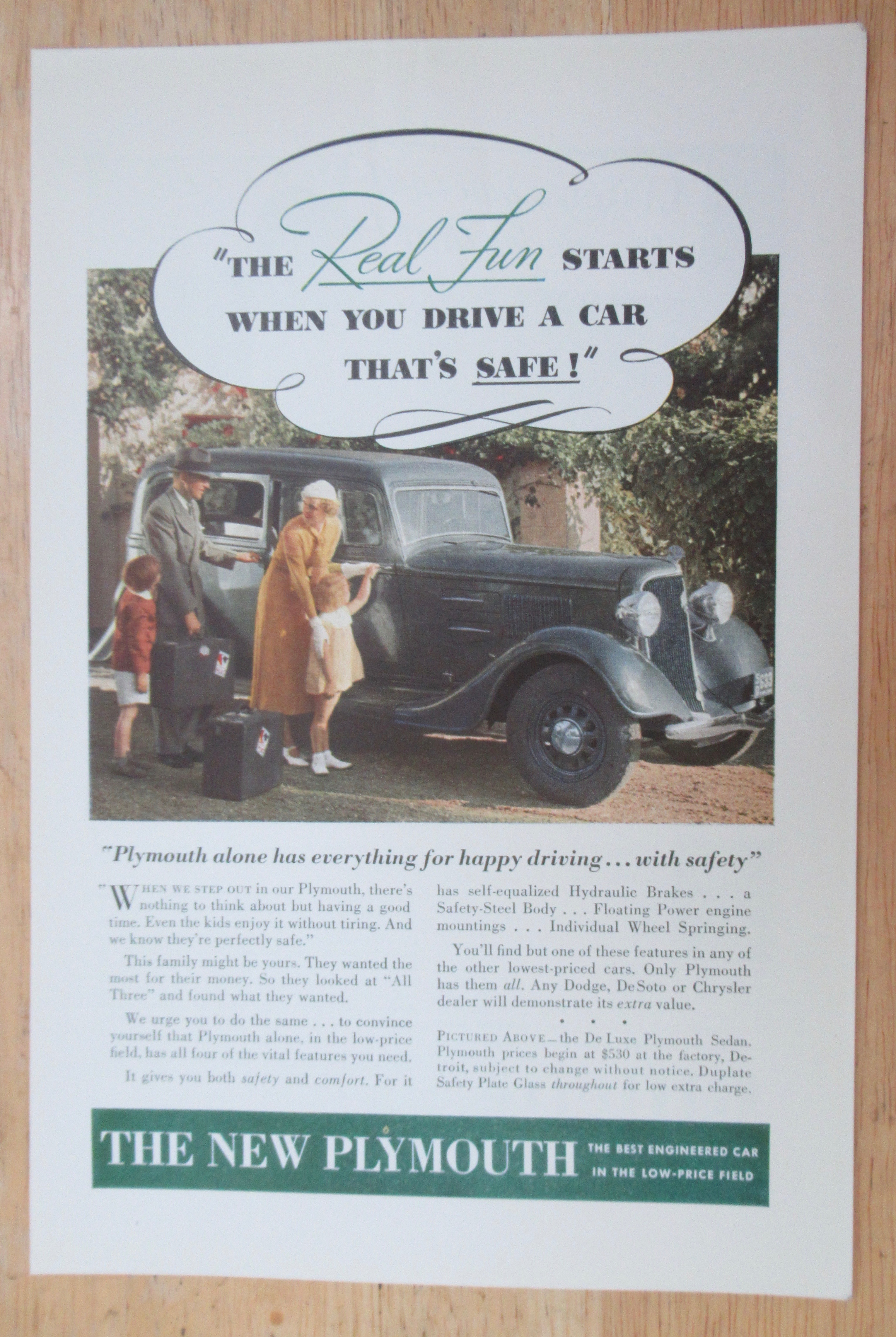 1934 Plymouth with Family Getting Into The Plymouth