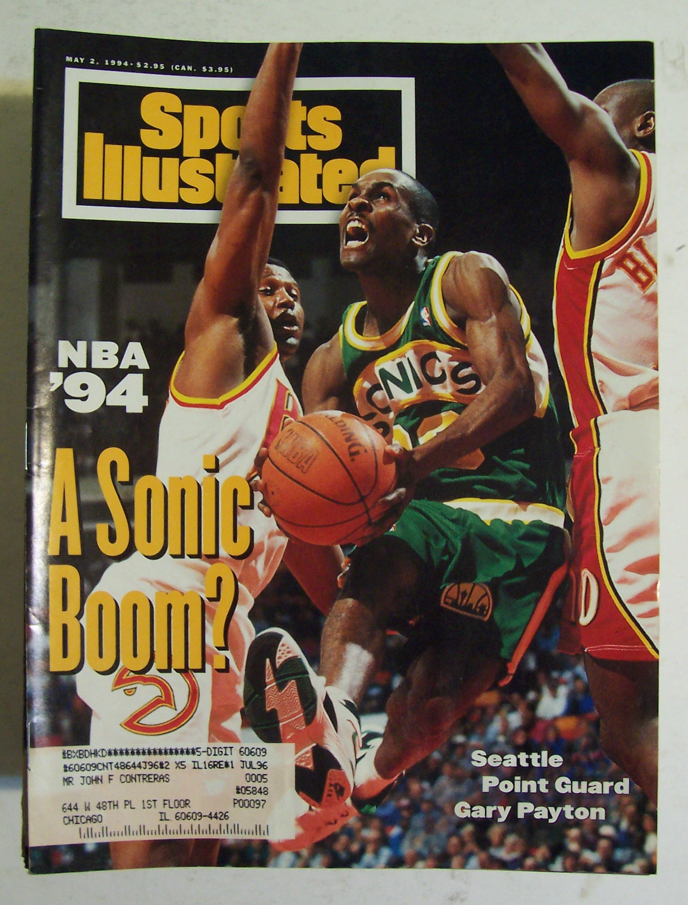 Sports Illustrated Magazine - May 2, 1994 - Gary Payton