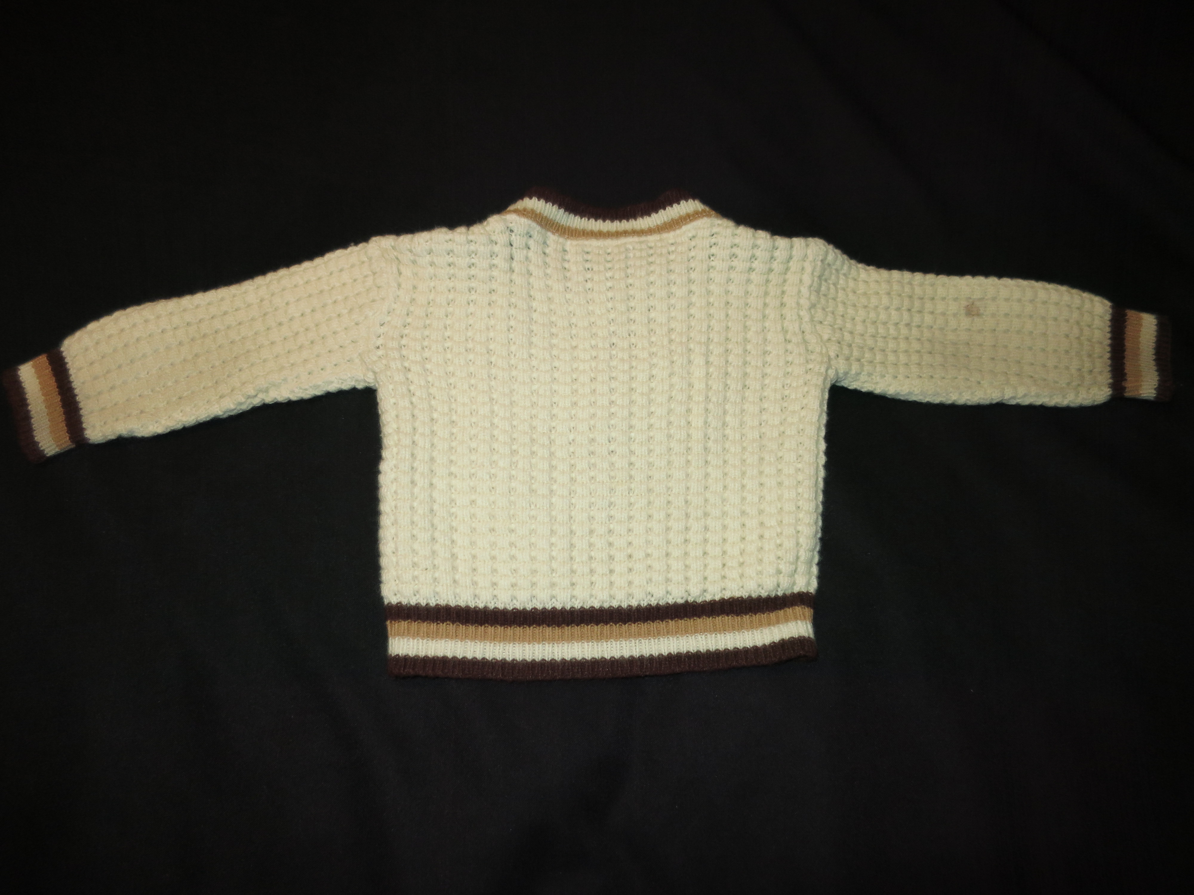 Boys Hand Crochet Cardigan Sweater Size 2 T Zip Up