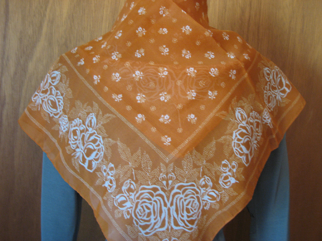 Burnt Orange Polyester Scarf