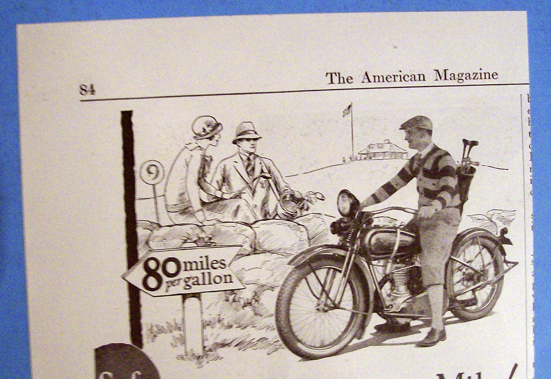 1926 Harley Davidson Single Motorcycle with Man Riding
